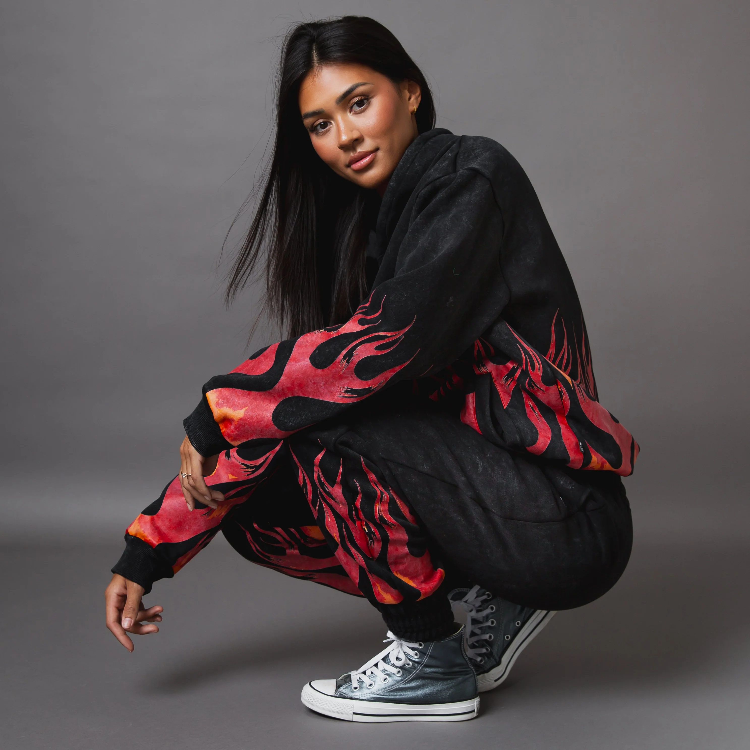 Adult Unisex Hoodie - Flames - Image 5