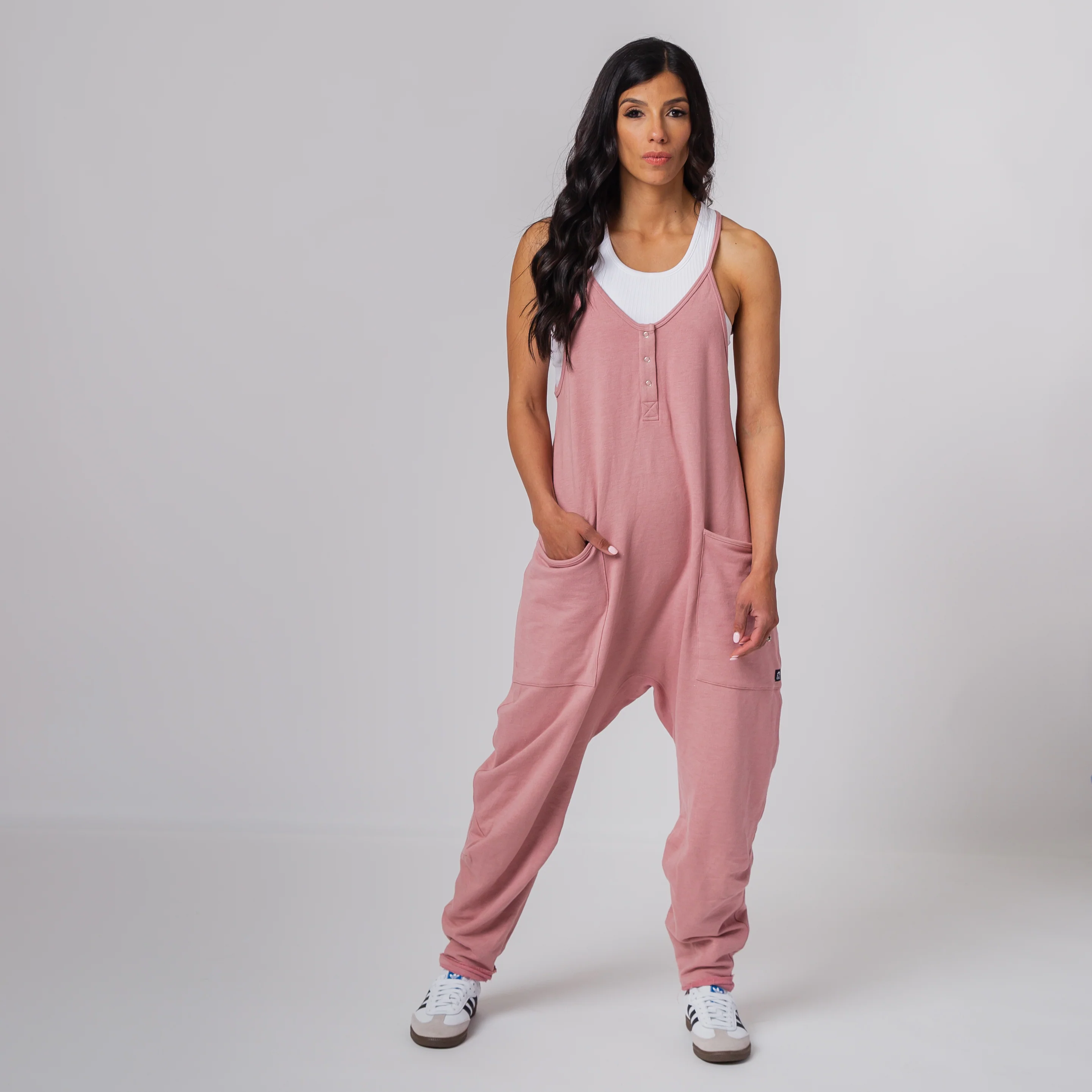 Women's Tank Romper - Blush - Image 4