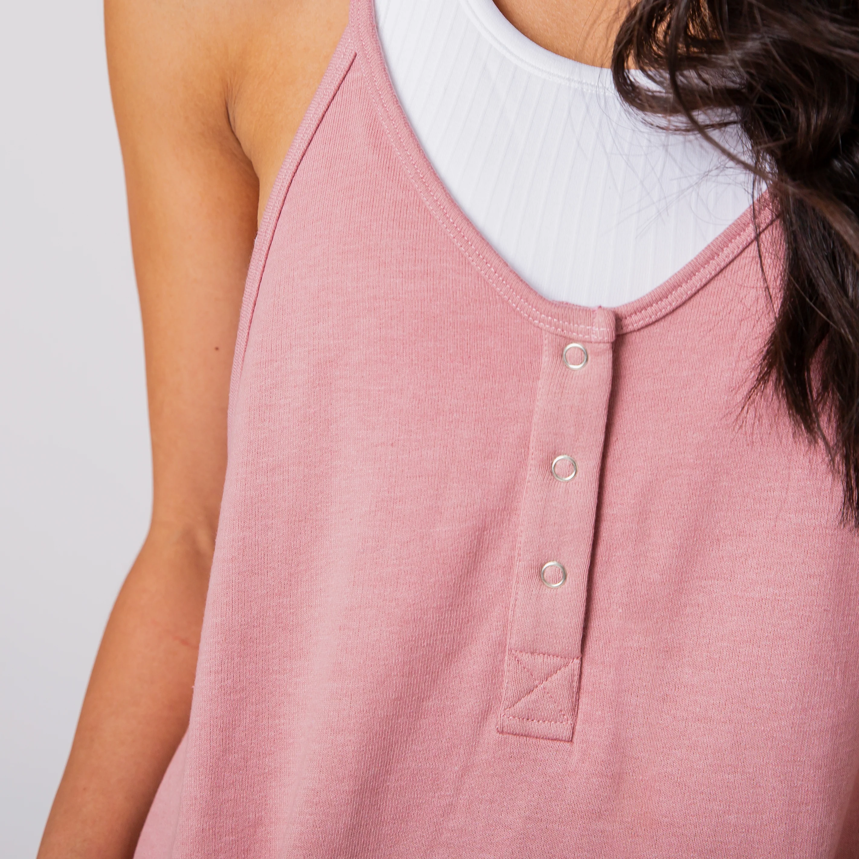 Women's Tank Romper - Blush - Image 9