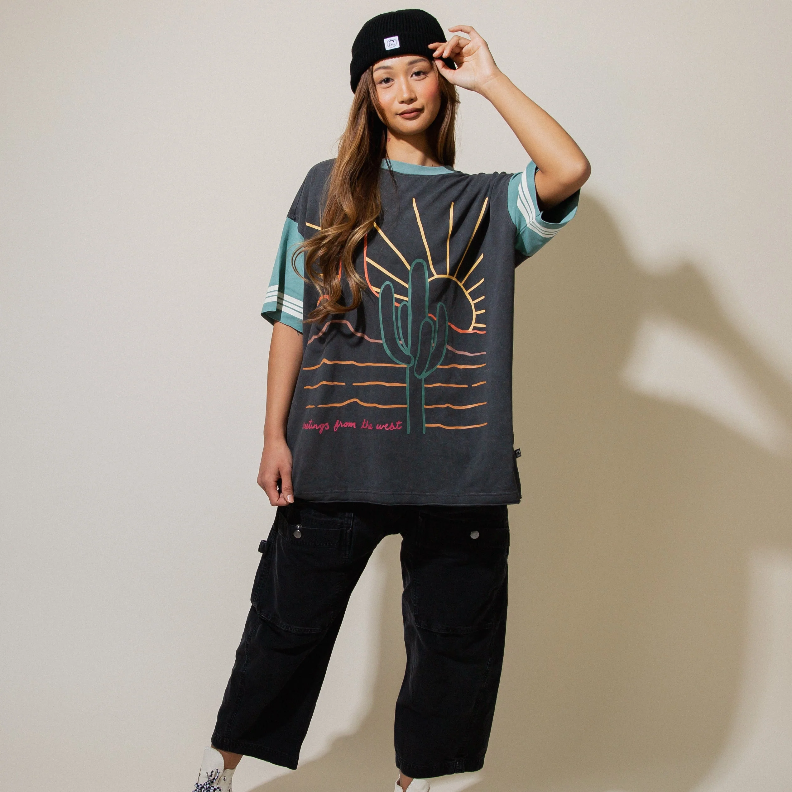Adult Unisex Boyfriend Tee - Desert Cactus - Image 3