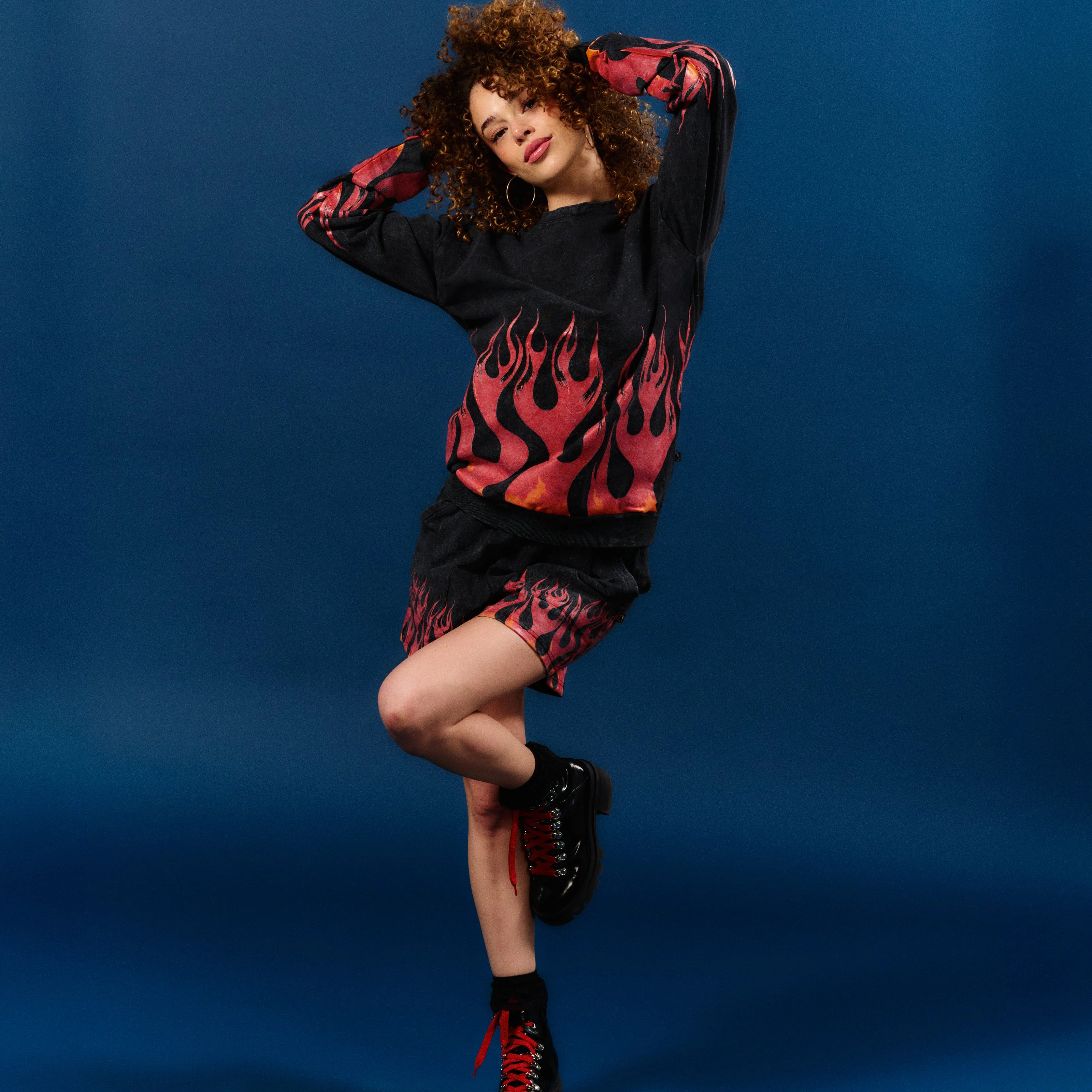 Adult Unisex Crewneck - Flames - Image 2
