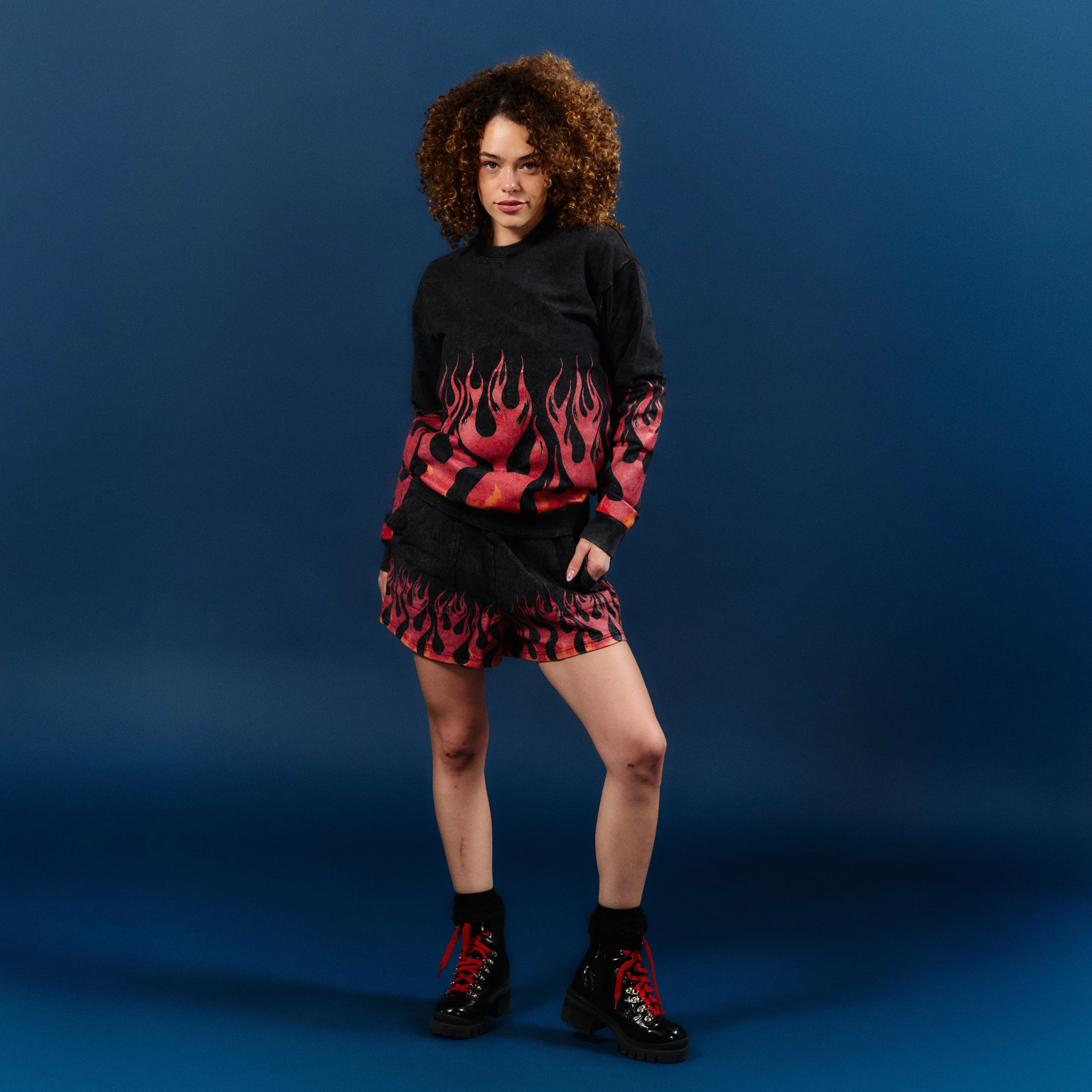 Adult Unisex Crewneck - Flames - Image 4