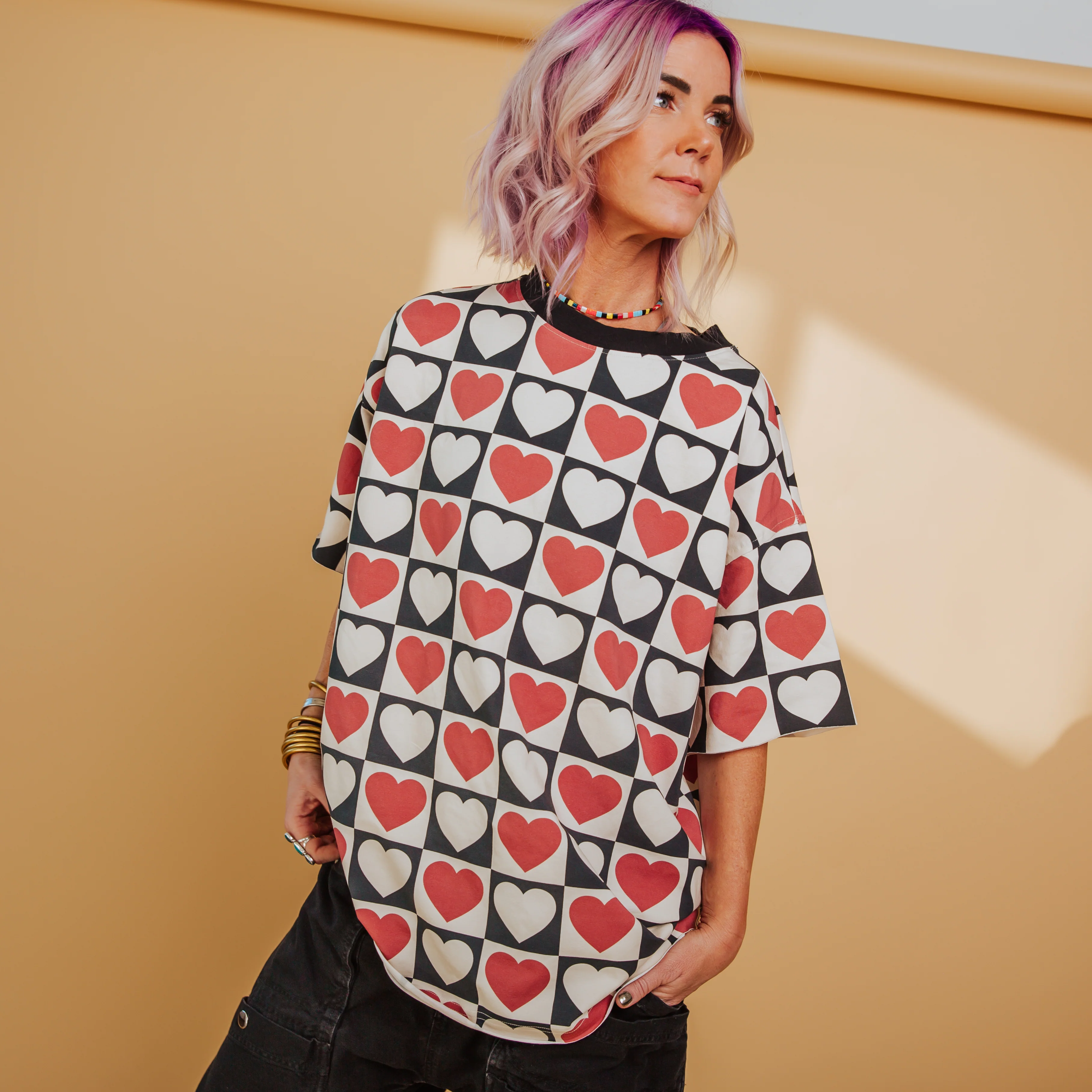 Boyfriend Tee - Heart Check - Image 5