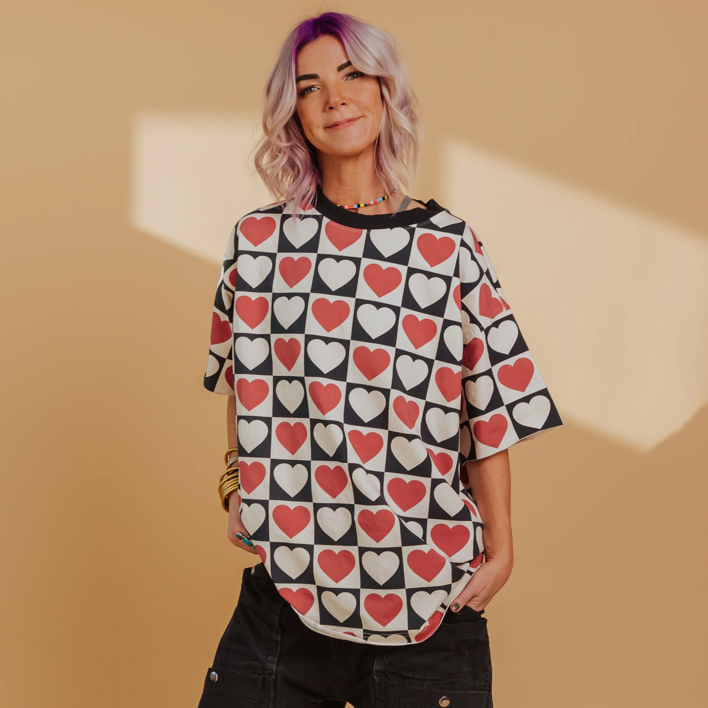 Boyfriend Tee - Heart Check - Image 6