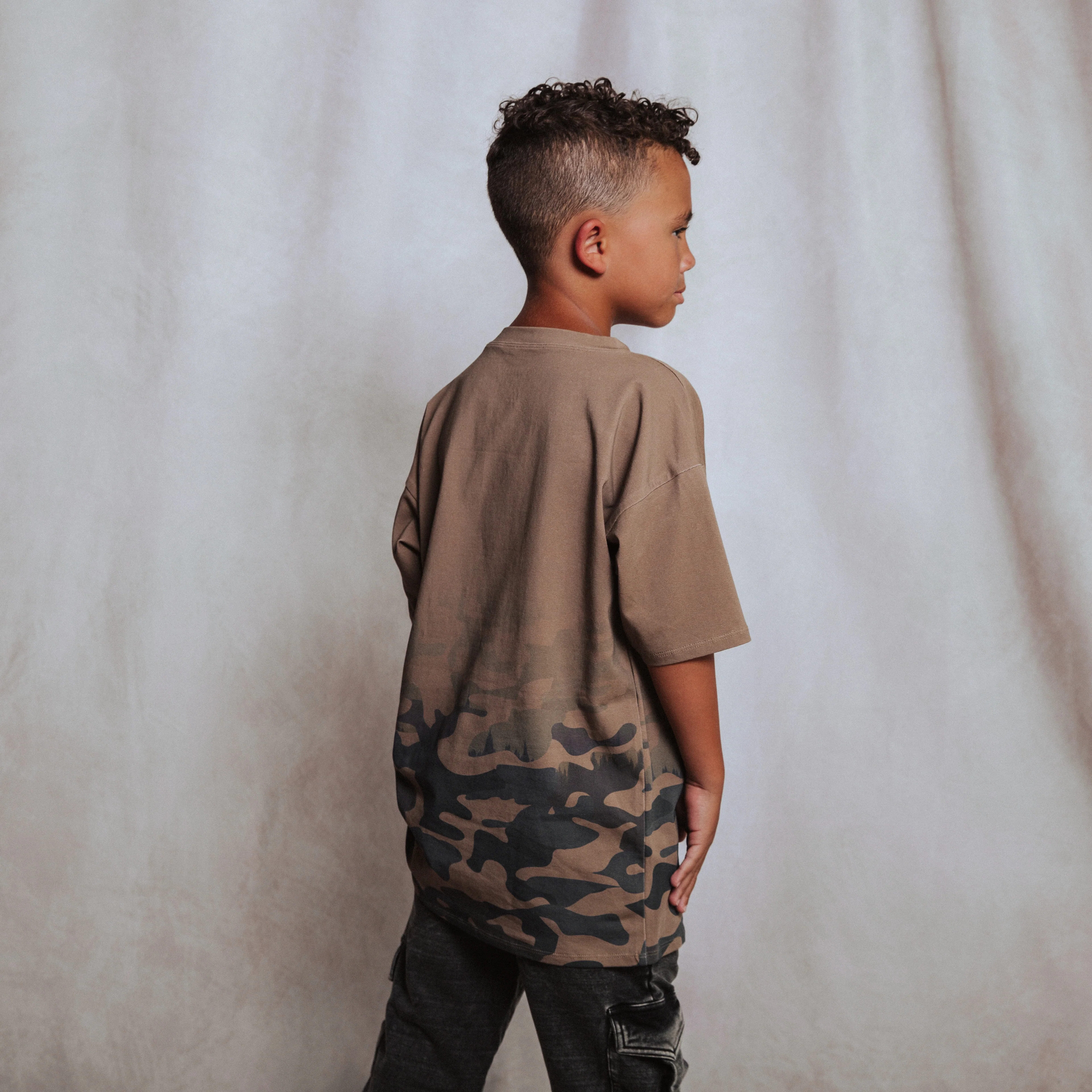 Drop Shoulder Tee - Dip Dye Camo - Image 3