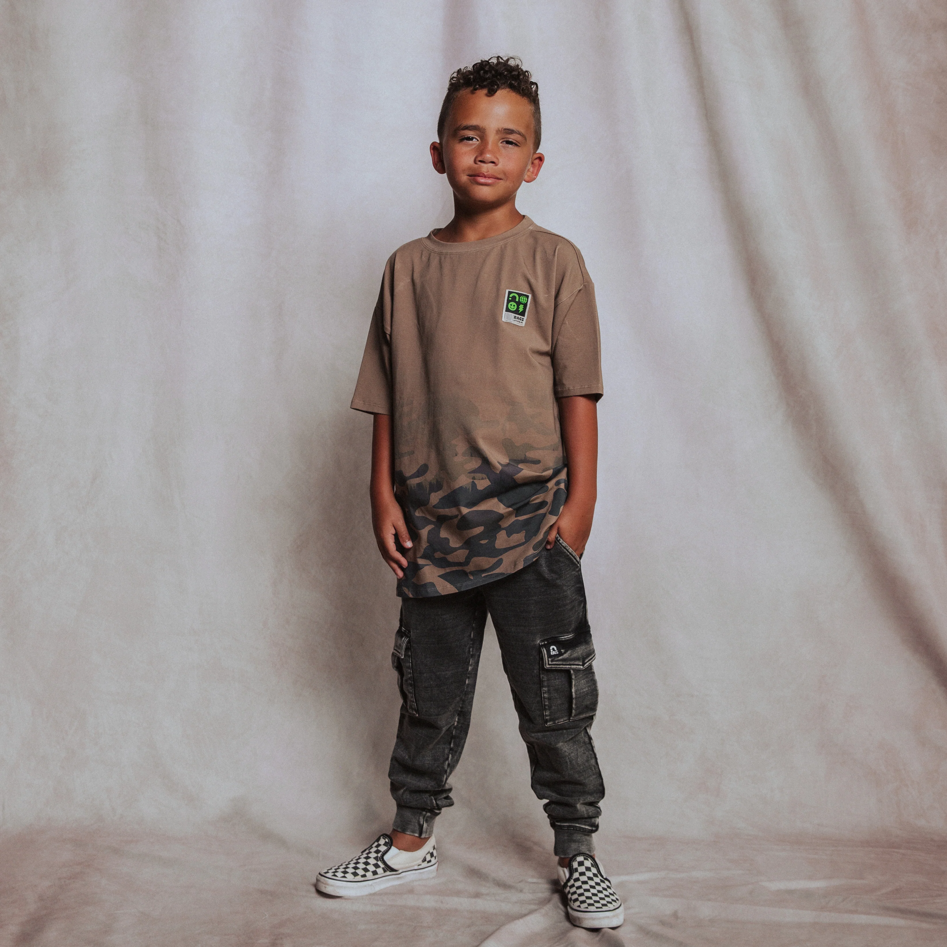 Drop Shoulder Tee - Dip Dye Camo - Image 6