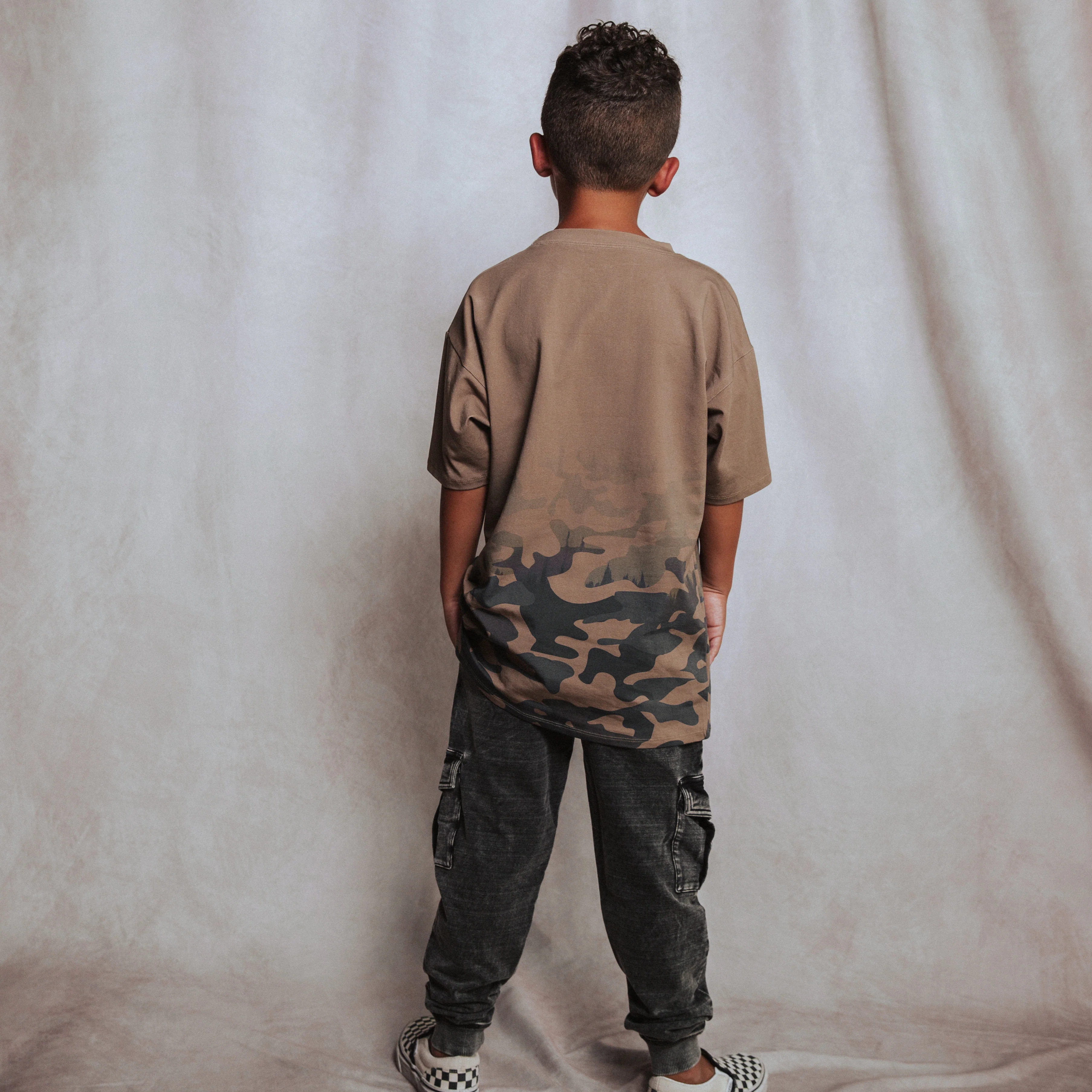 Drop Shoulder Tee - Dip Dye Camo - Image 7