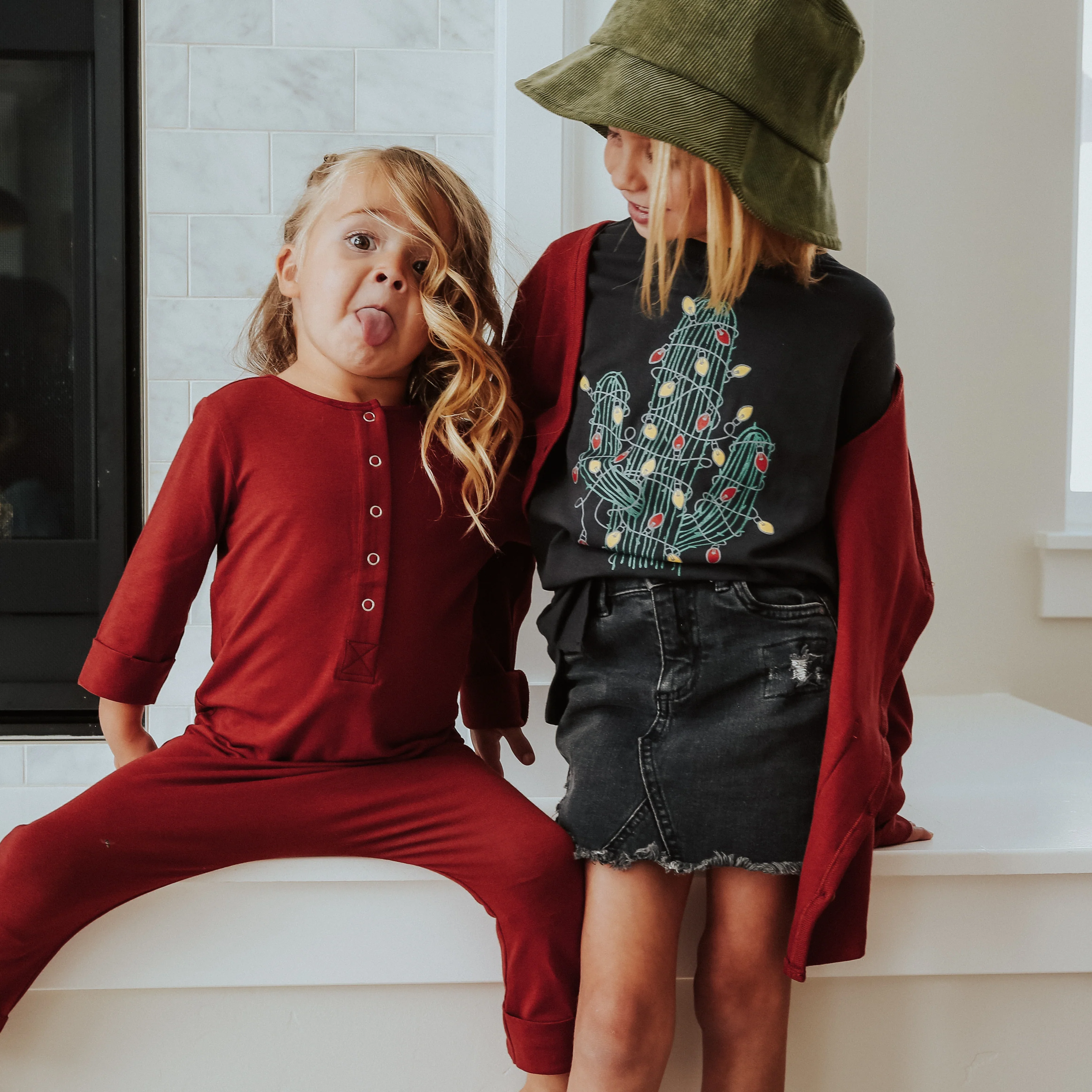 Essentials Rag Romper - 'Brick Red' - Image 3