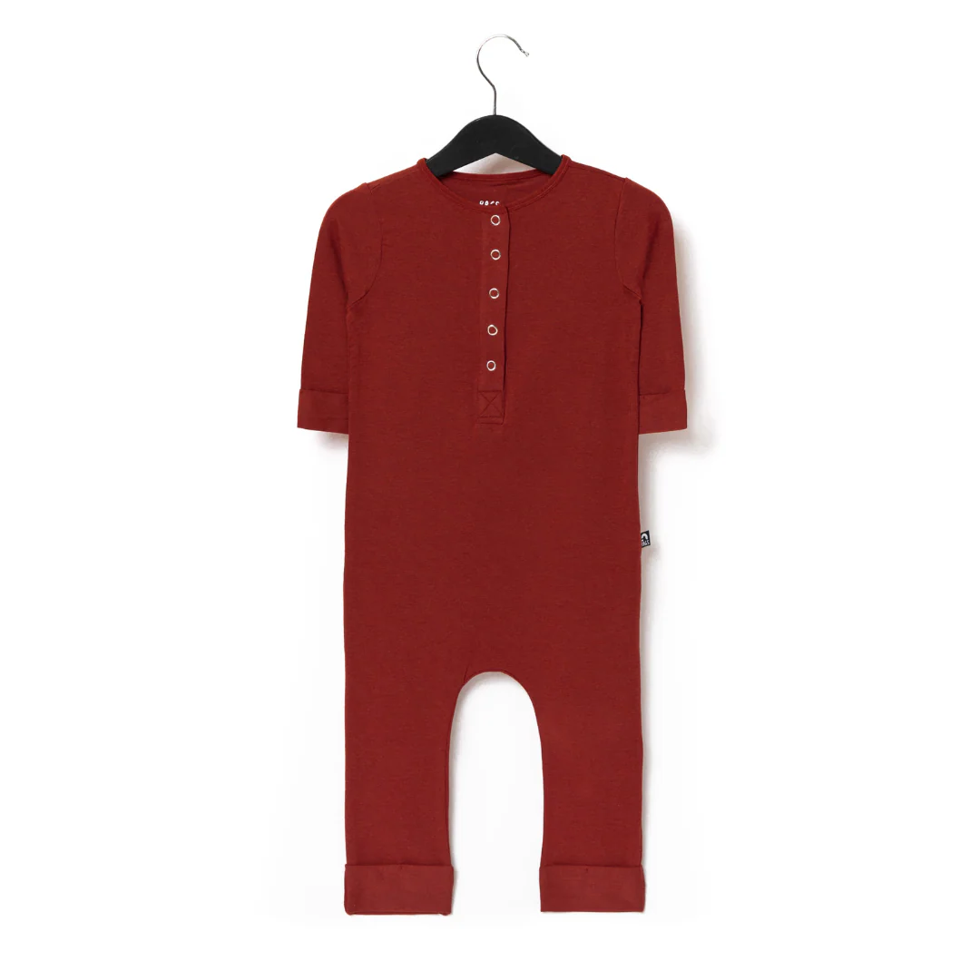 Essentials Rag Romper - 'Brick Red' - Image 4