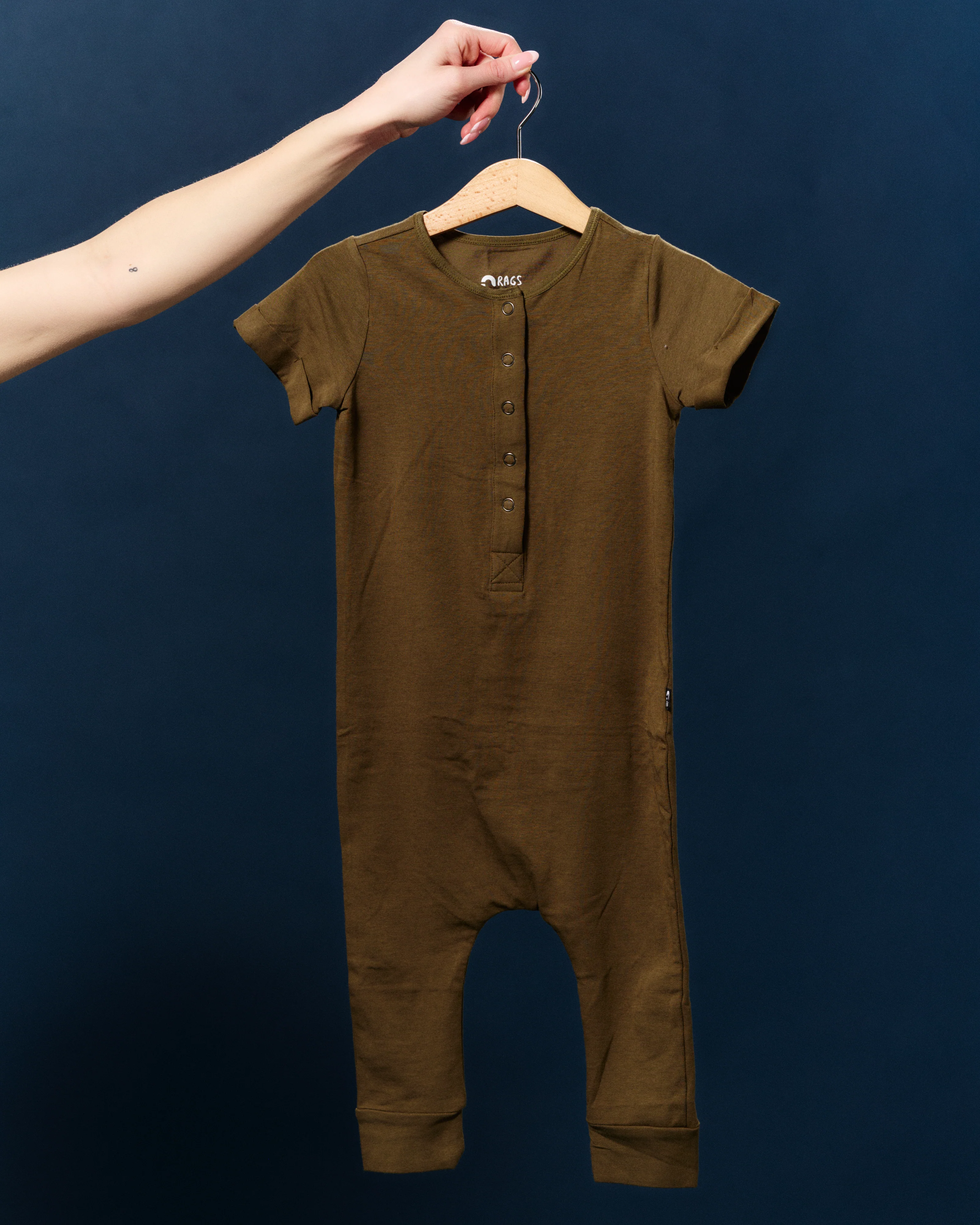 Essentials Rag Romper - Olive - Image 2