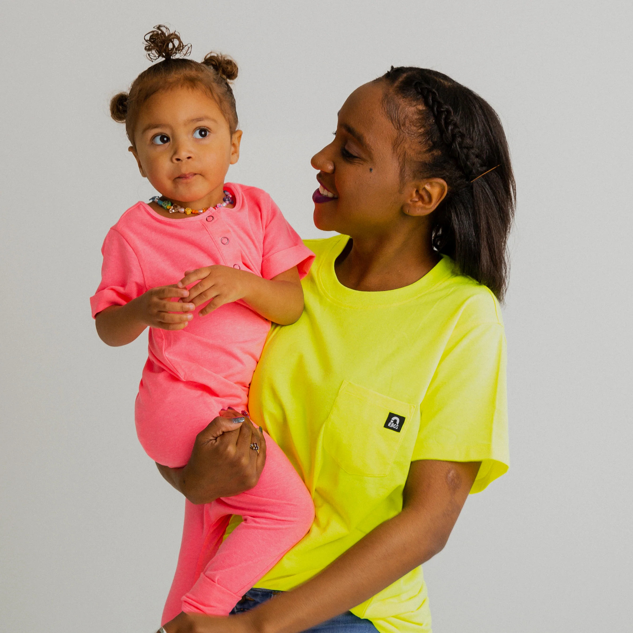 Essentials Rag Romper - Washed Neon Pink - Image 4