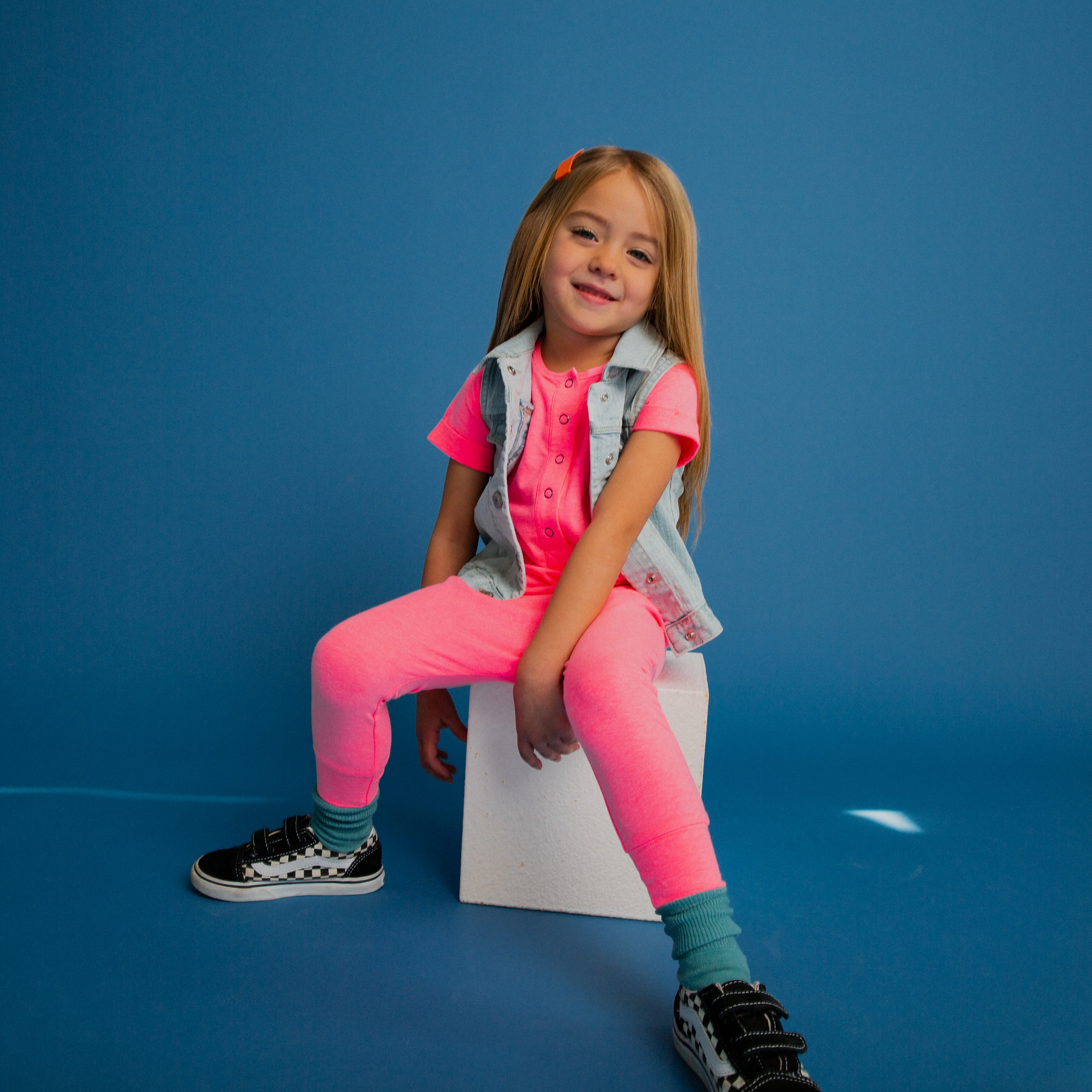 Essentials Rag Romper - Washed Neon Pink - Image 6