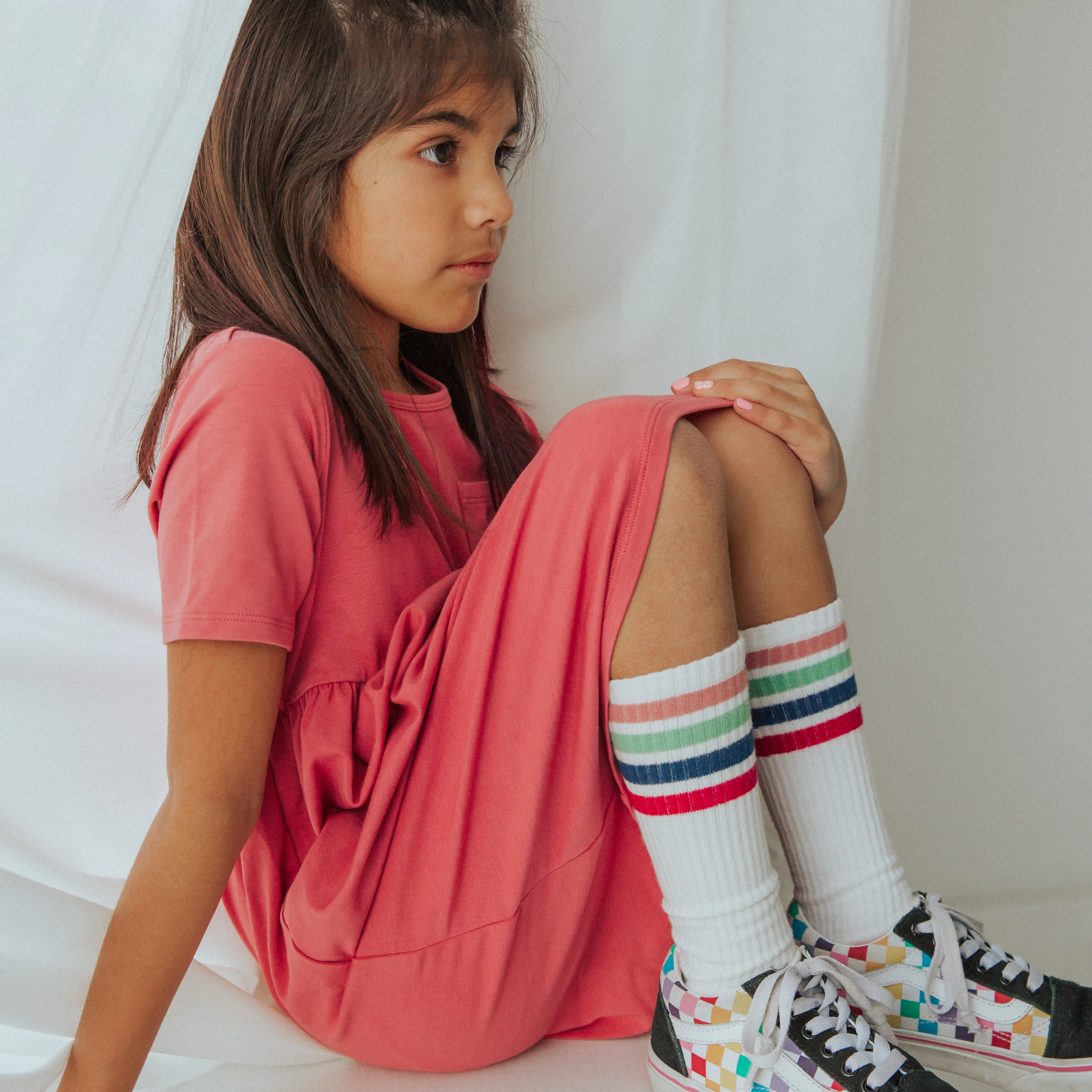 Essentials Short Sleeve Dress - 'Rose Pink' - Image 3
