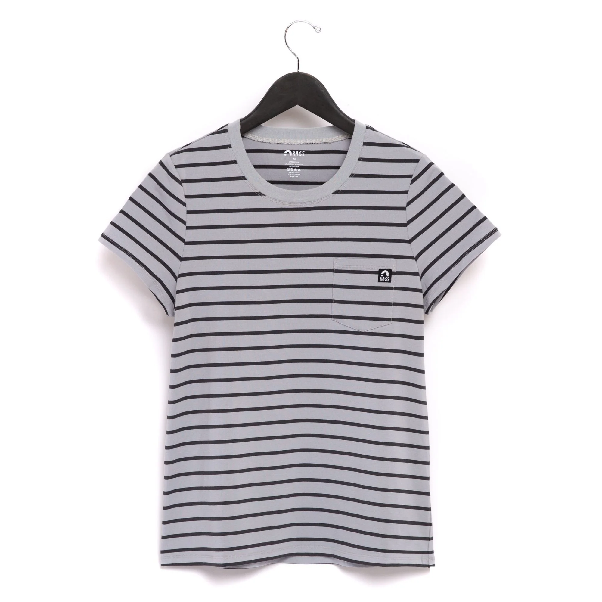 Essentials Women's Pocket Tee - 'Quarry Stripe (FINAL SALE)' - Image 2