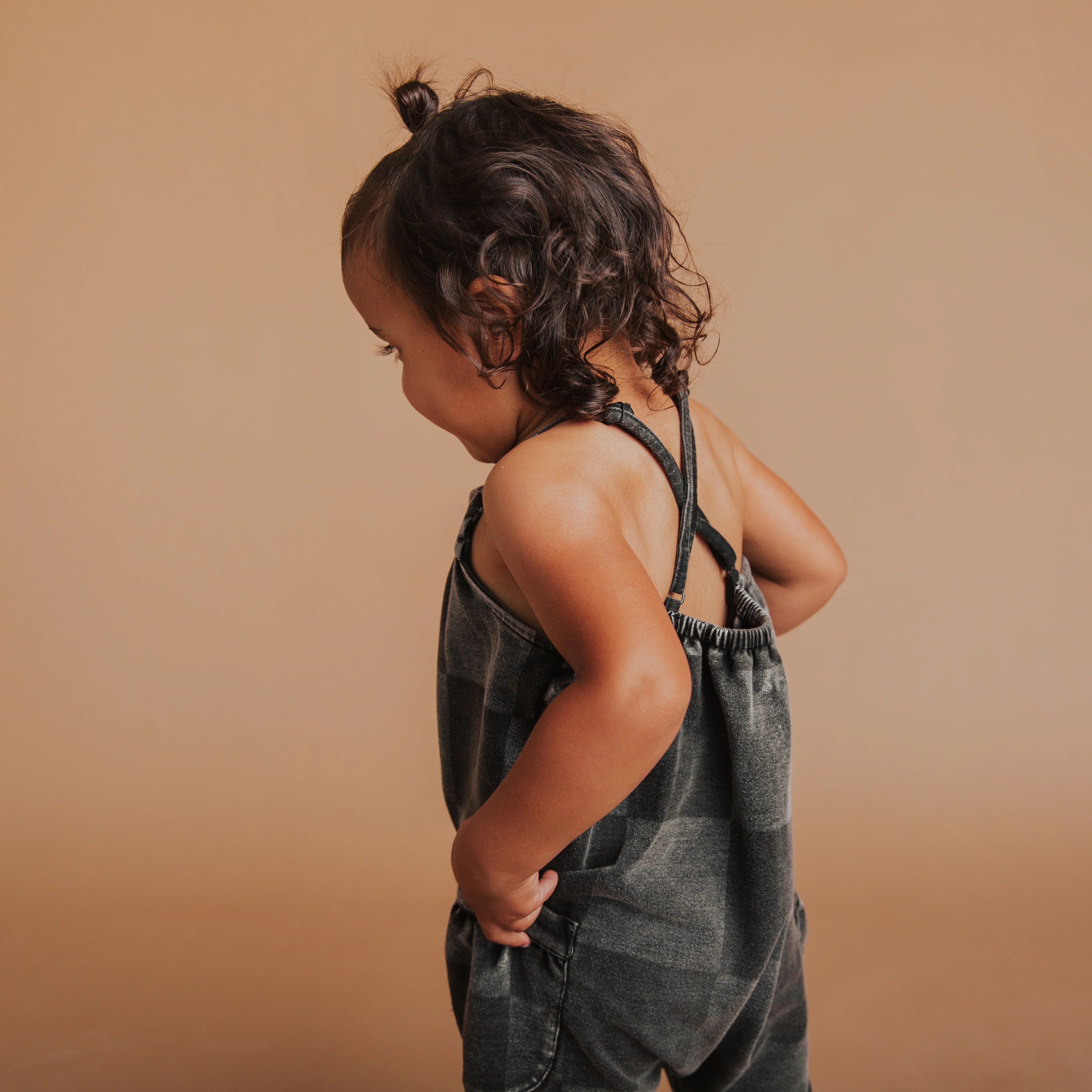 Strappy Jumper - Black Denim Check - Image 11