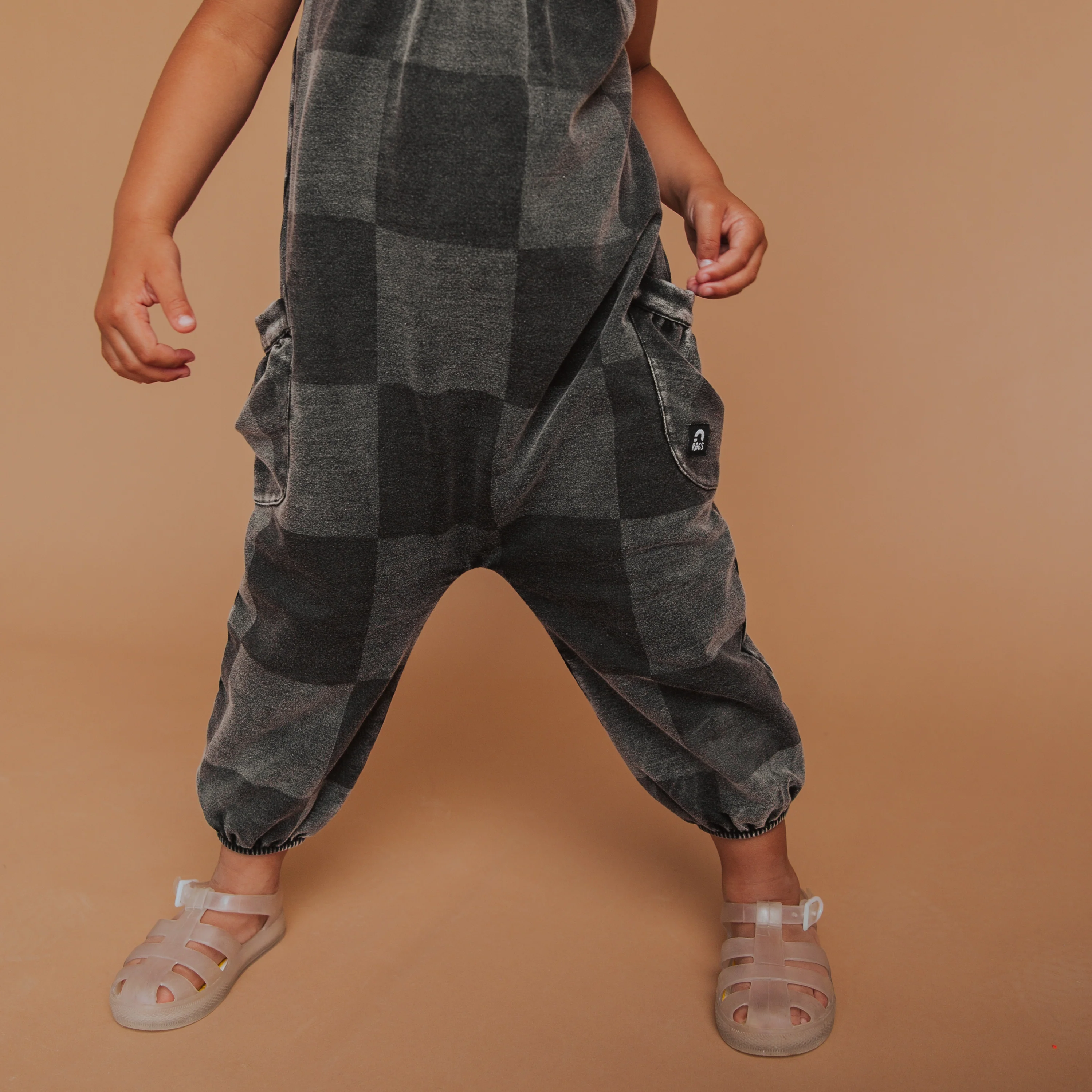 Strappy Jumper - Black Denim Check - Image 3