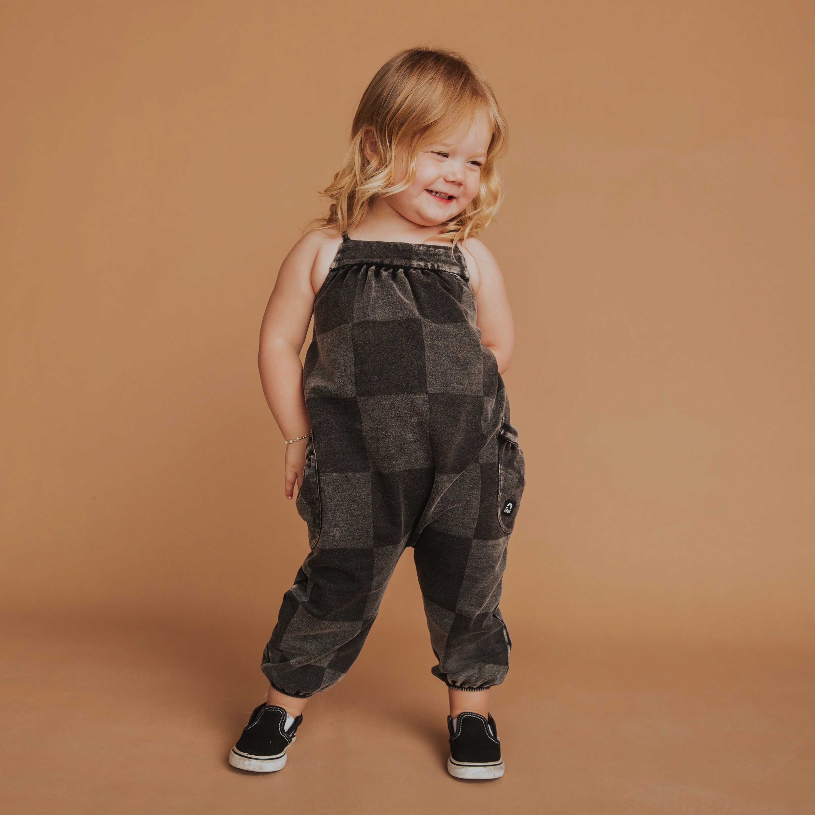 Strappy Jumper - Black Denim Check - Image 5