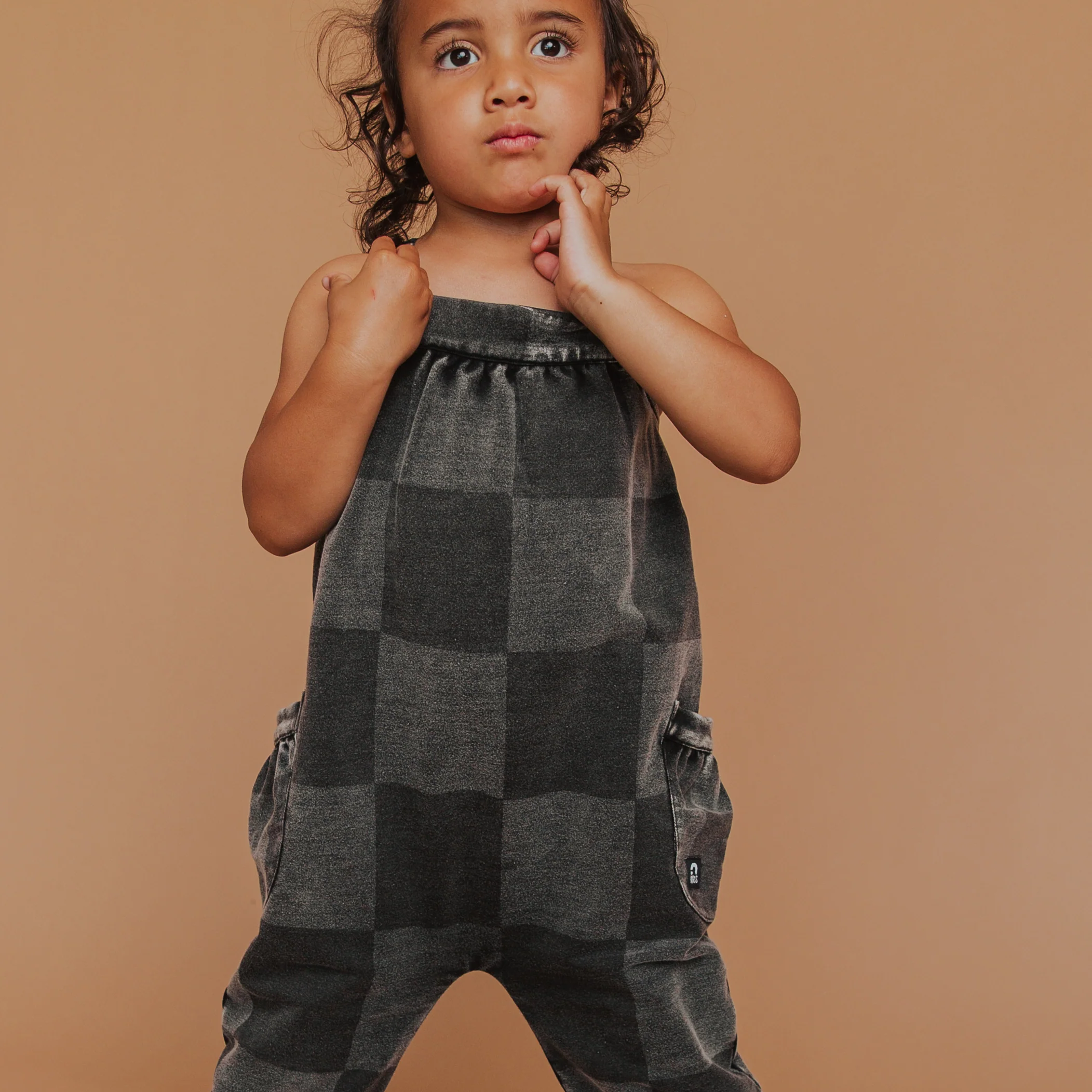 Strappy Jumper - Black Denim Check - Image 7
