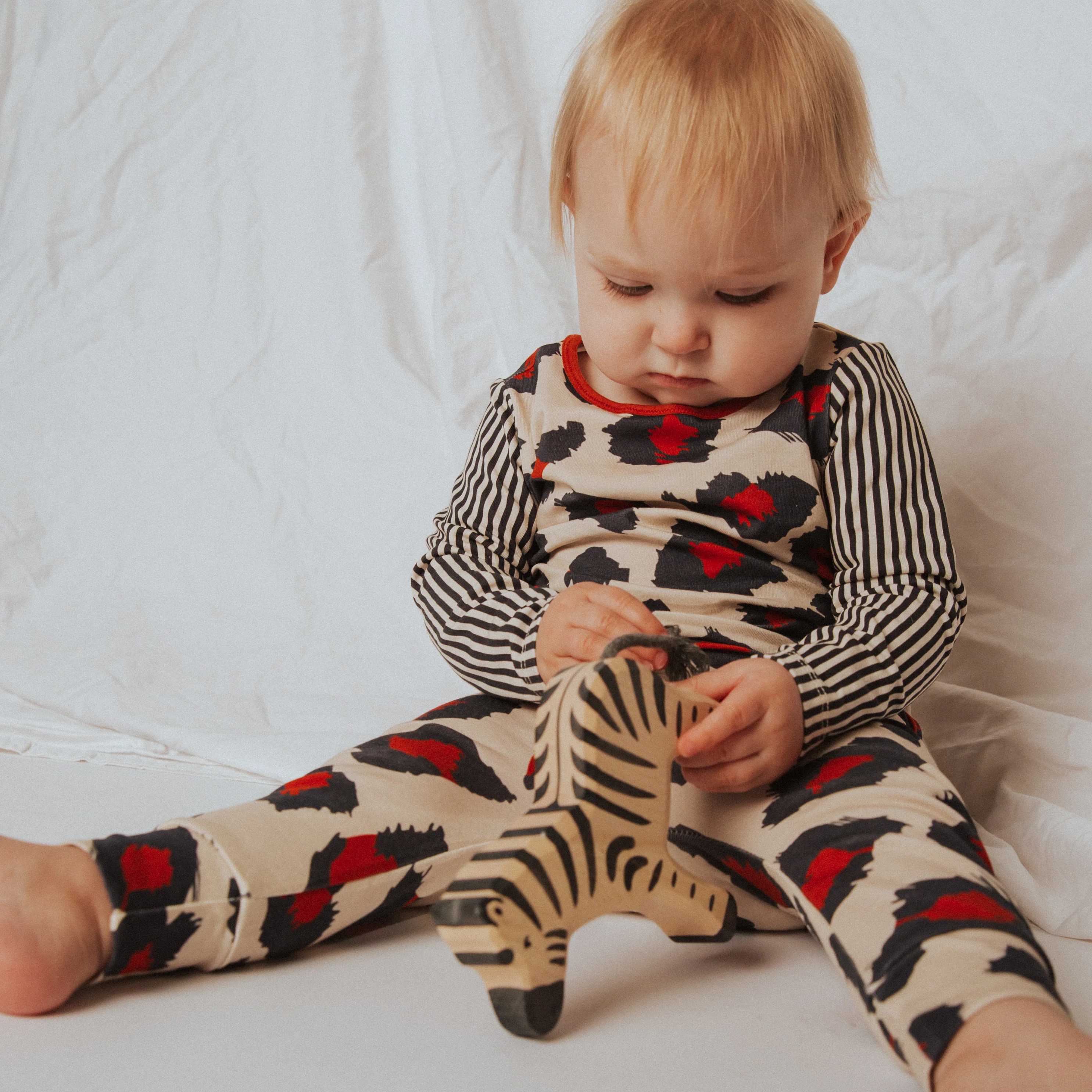 Peekabooty™ Rag Romper - 'Big Leopard' - Natural - Image 5