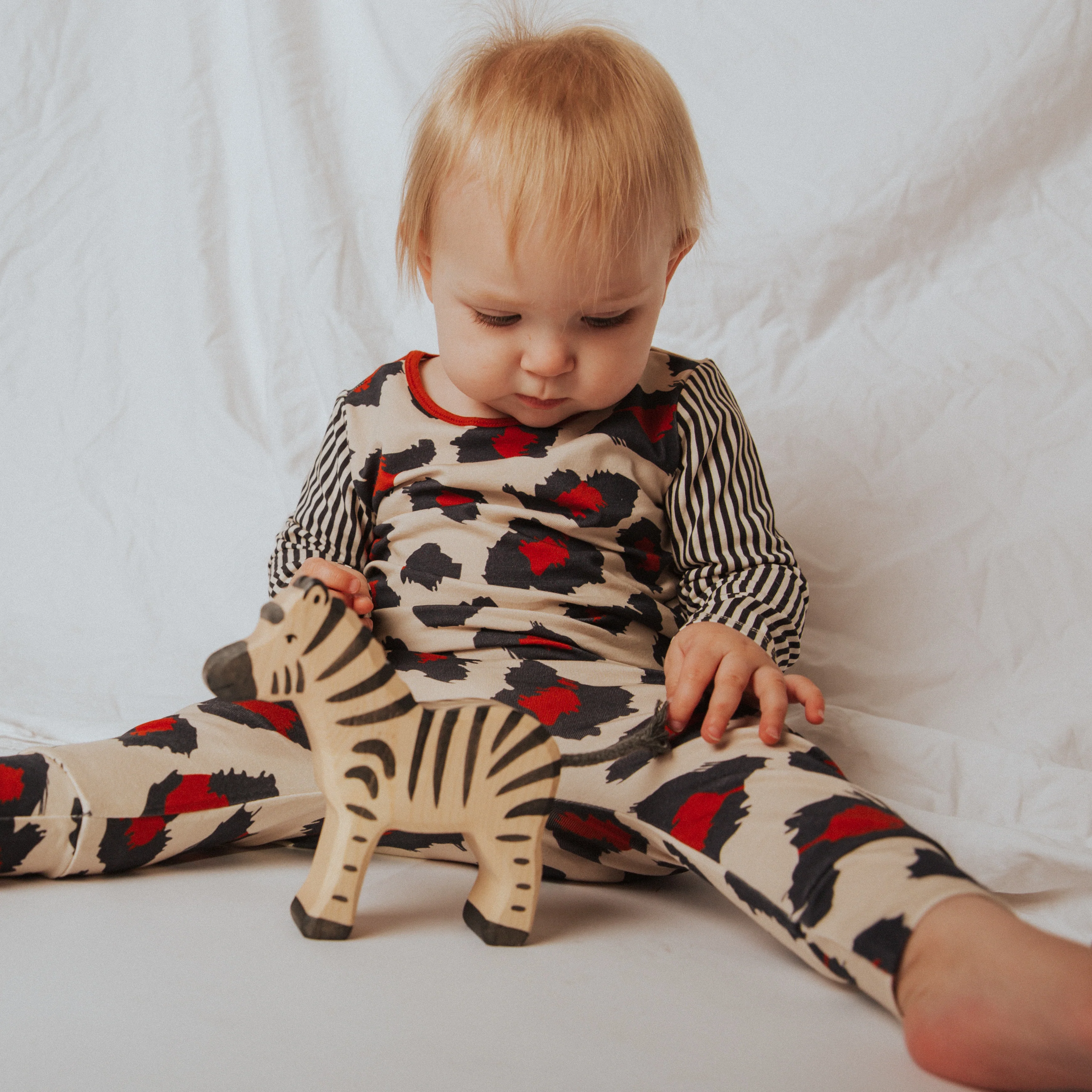 Peekabooty™ Rag Romper - 'Big Leopard' - Natural - Image 6
