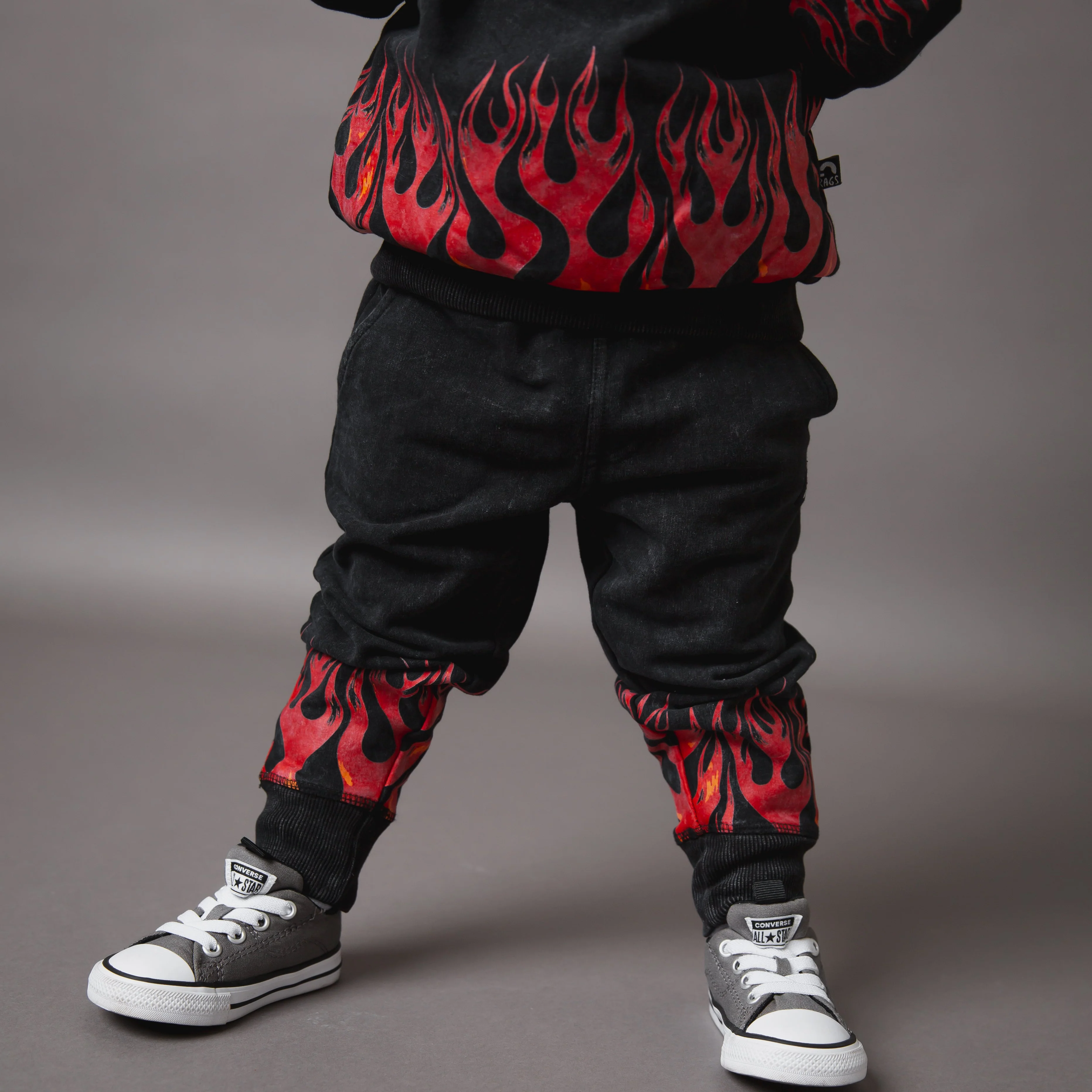 Relaxed Fit Joggers - Flames - Image 2