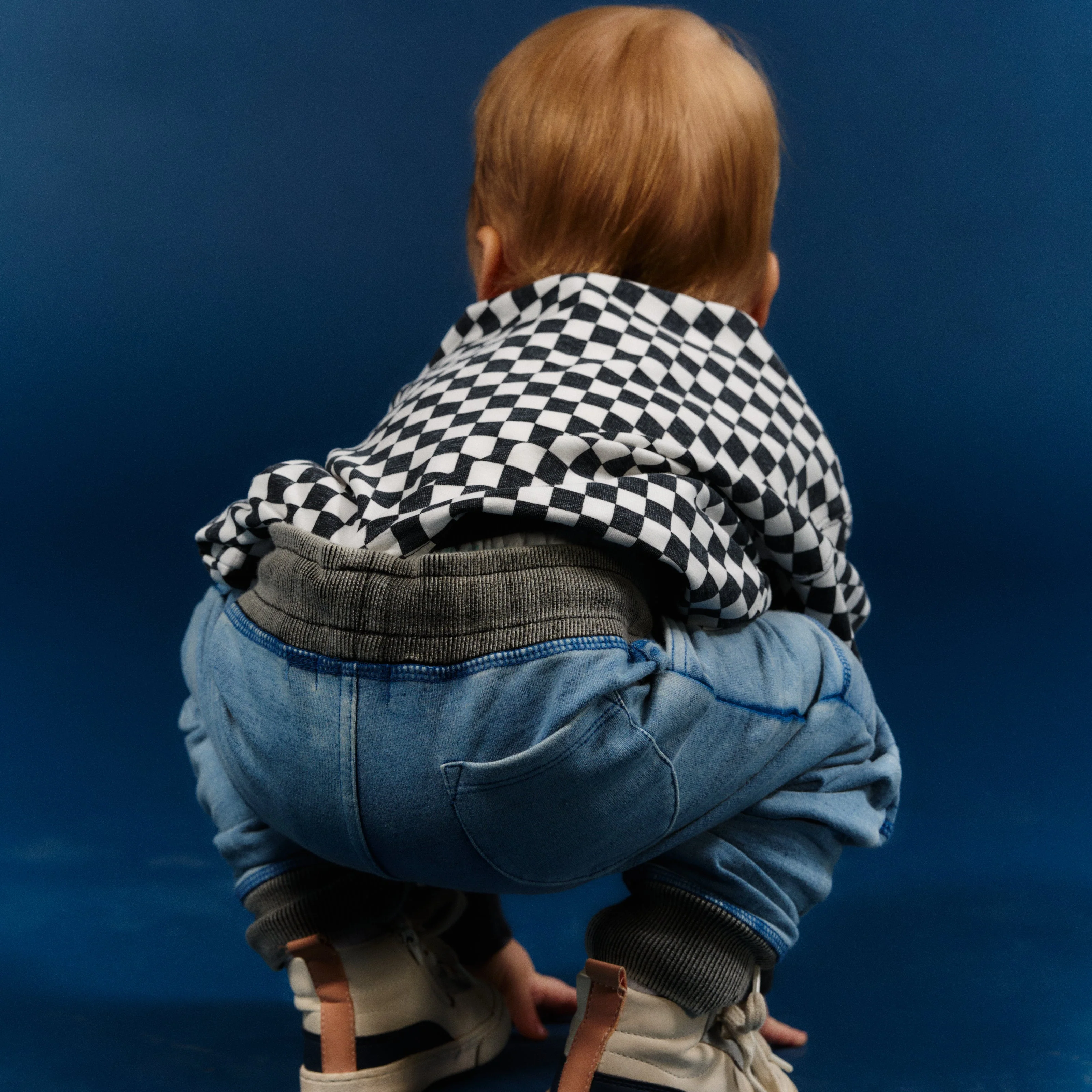 Kids Moto Joggers - 'Light Indigo Denim' - Image 3