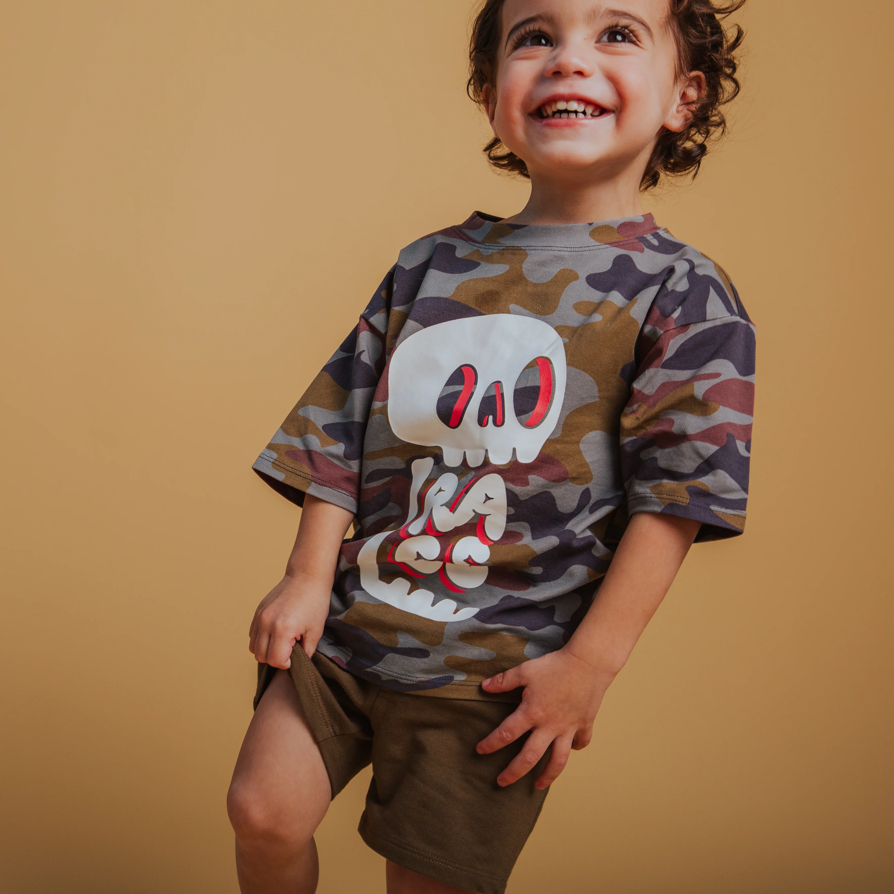 Drop Shoulder Tee - Blue Camo - Image 3