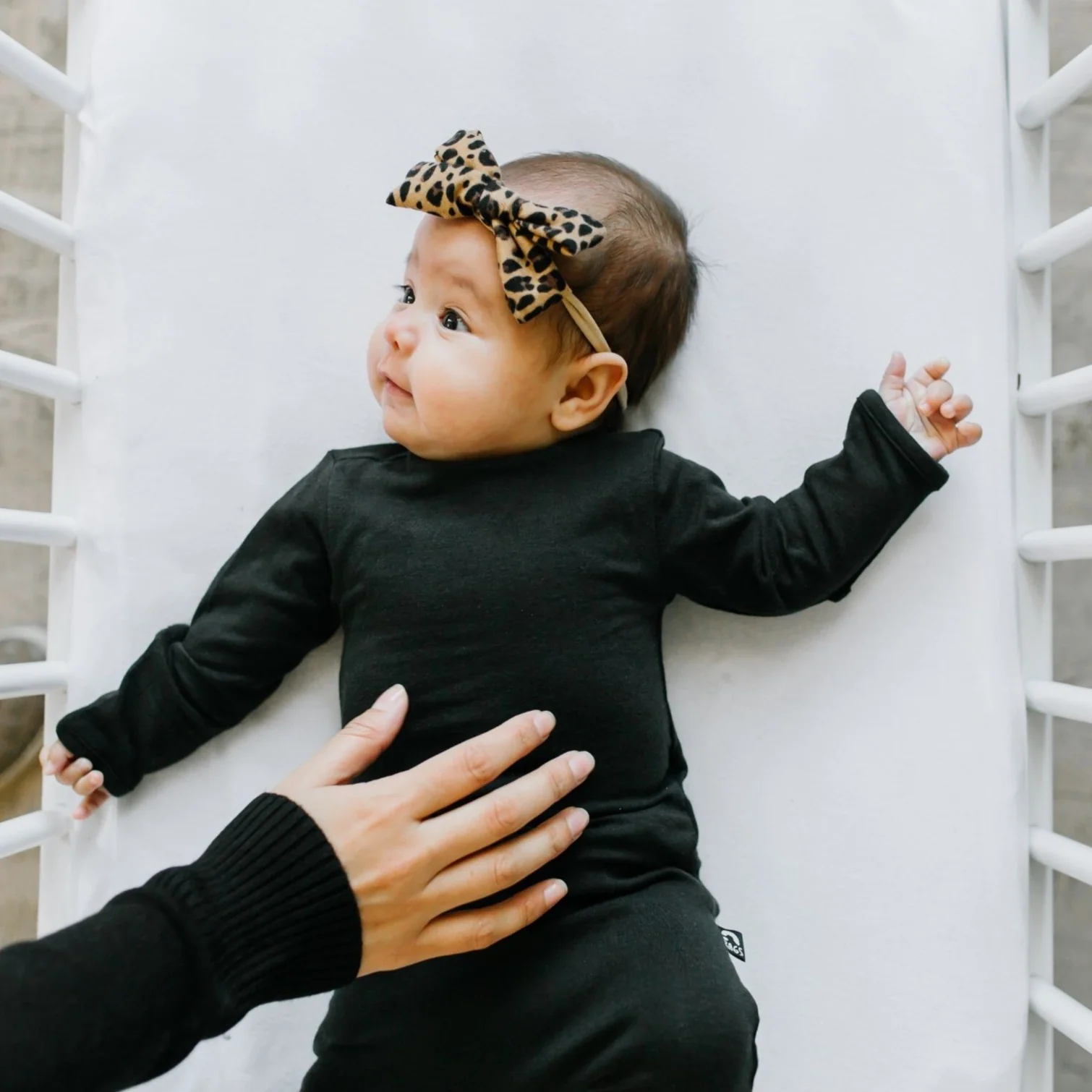 Essentials Peekabooty™ Rag Romper - 'Newborn Rag in Phantom' - Image 3
