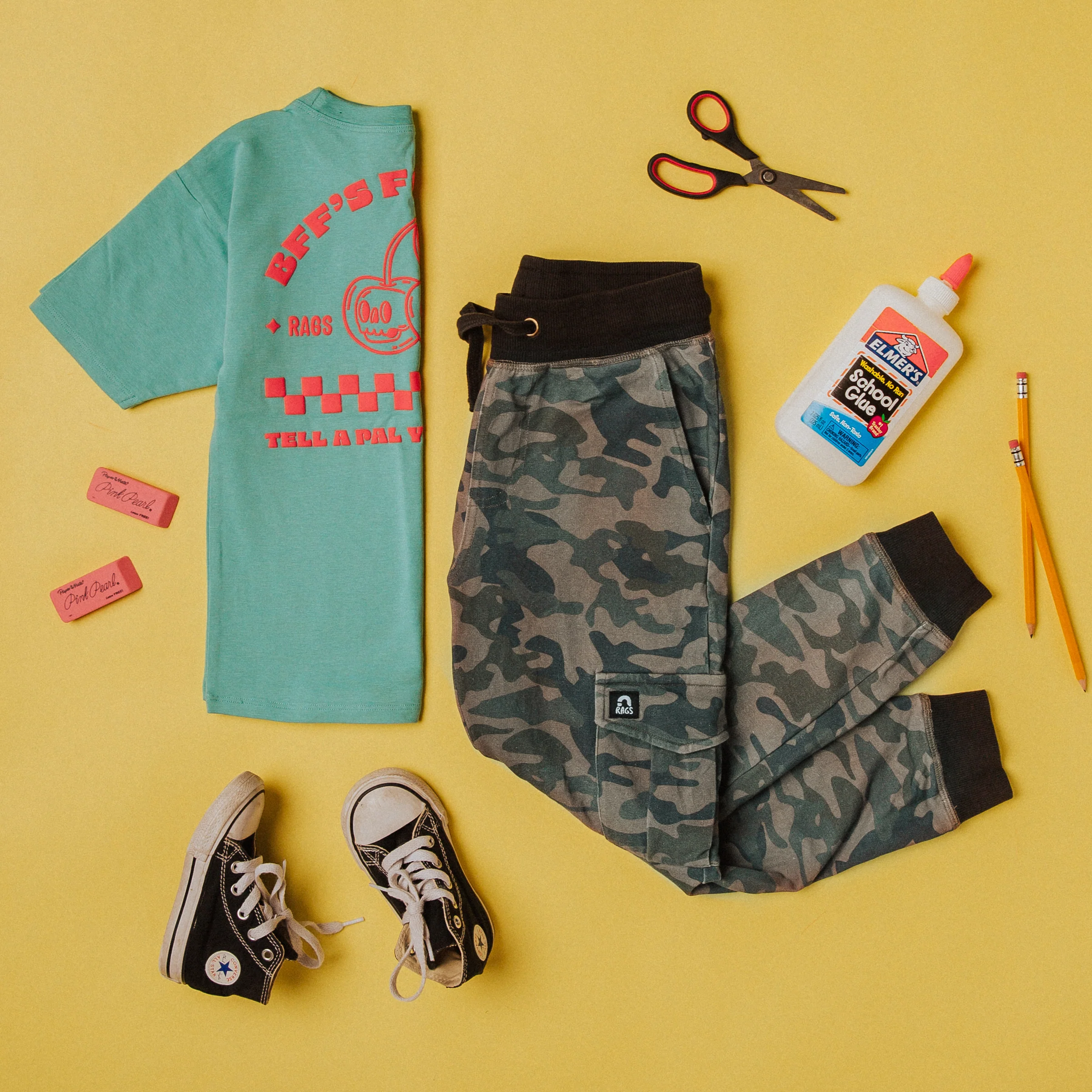 Relaxed Fit Cargo Joggers - Faded Camo - Image 3