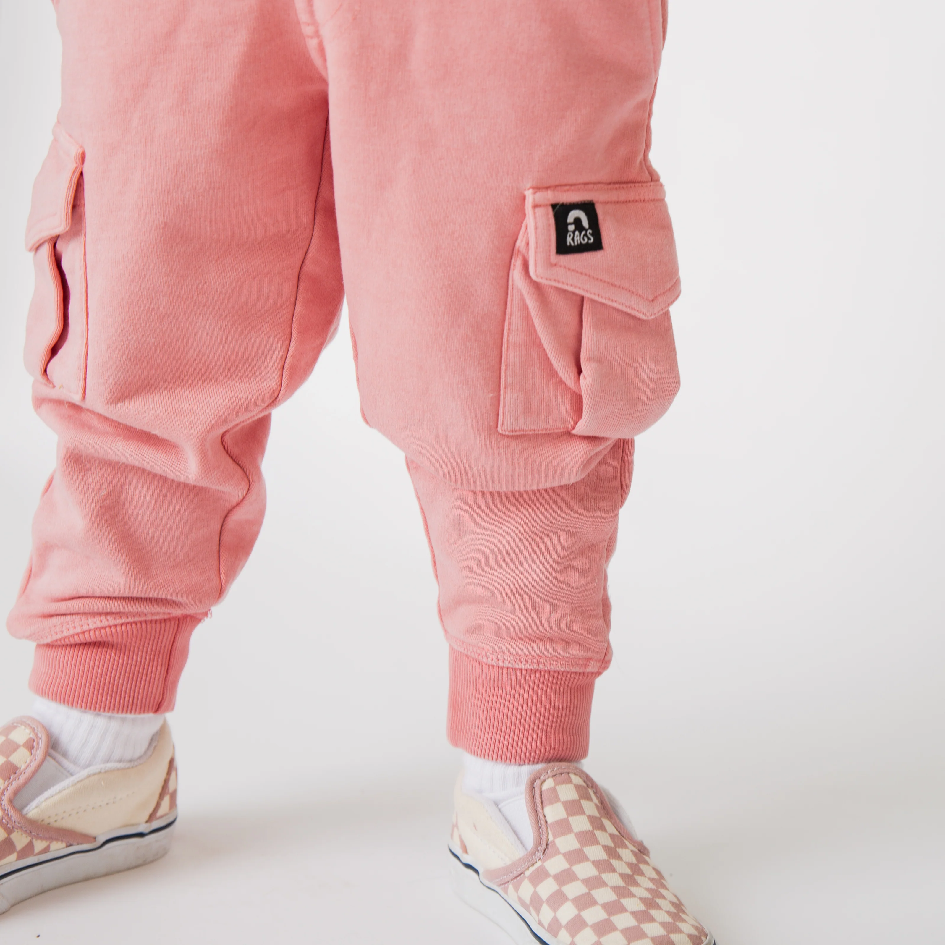 Relaxed Fit Joggers - Washed Pink Denim - Image 3