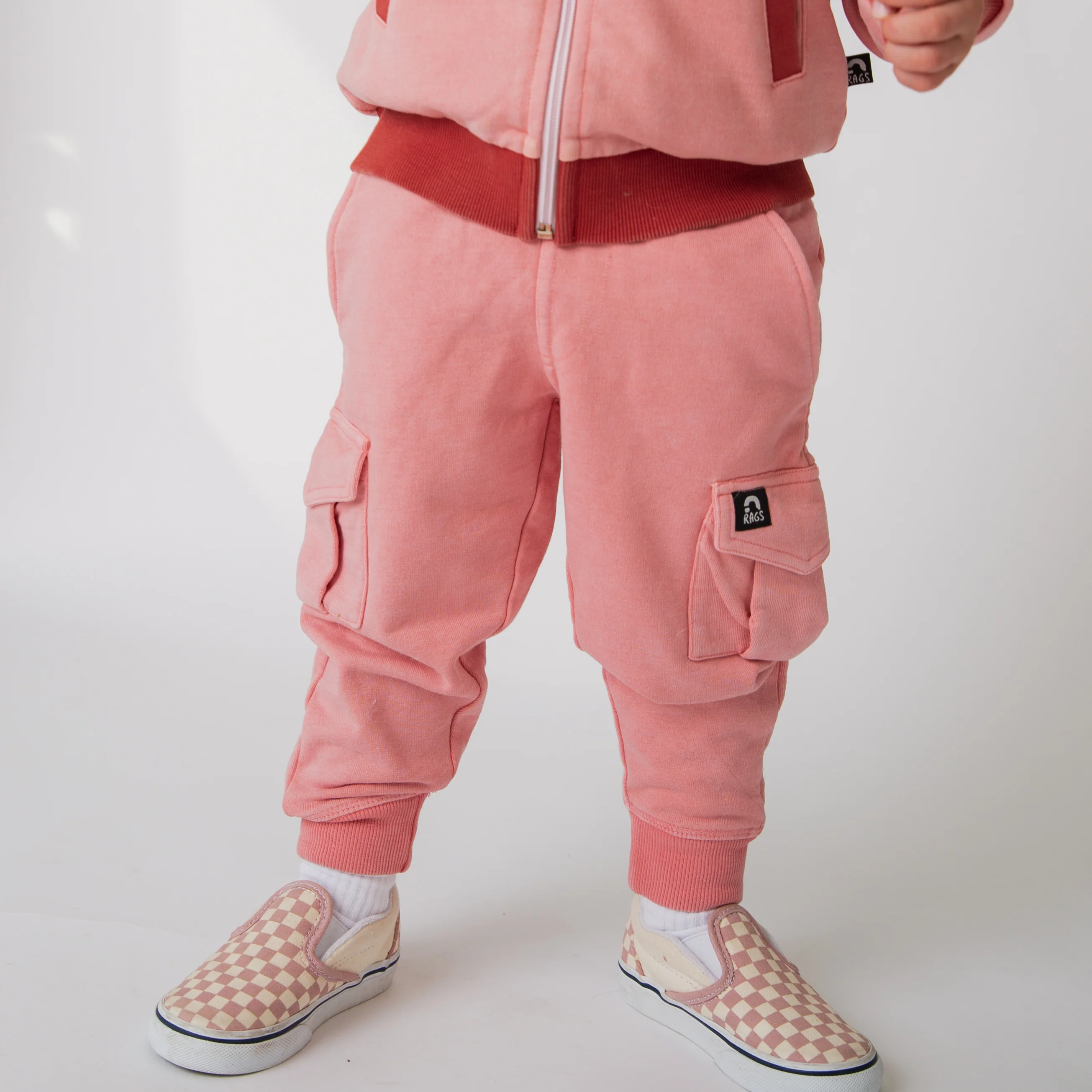 Relaxed Fit Joggers - Washed Pink Denim - Image 4