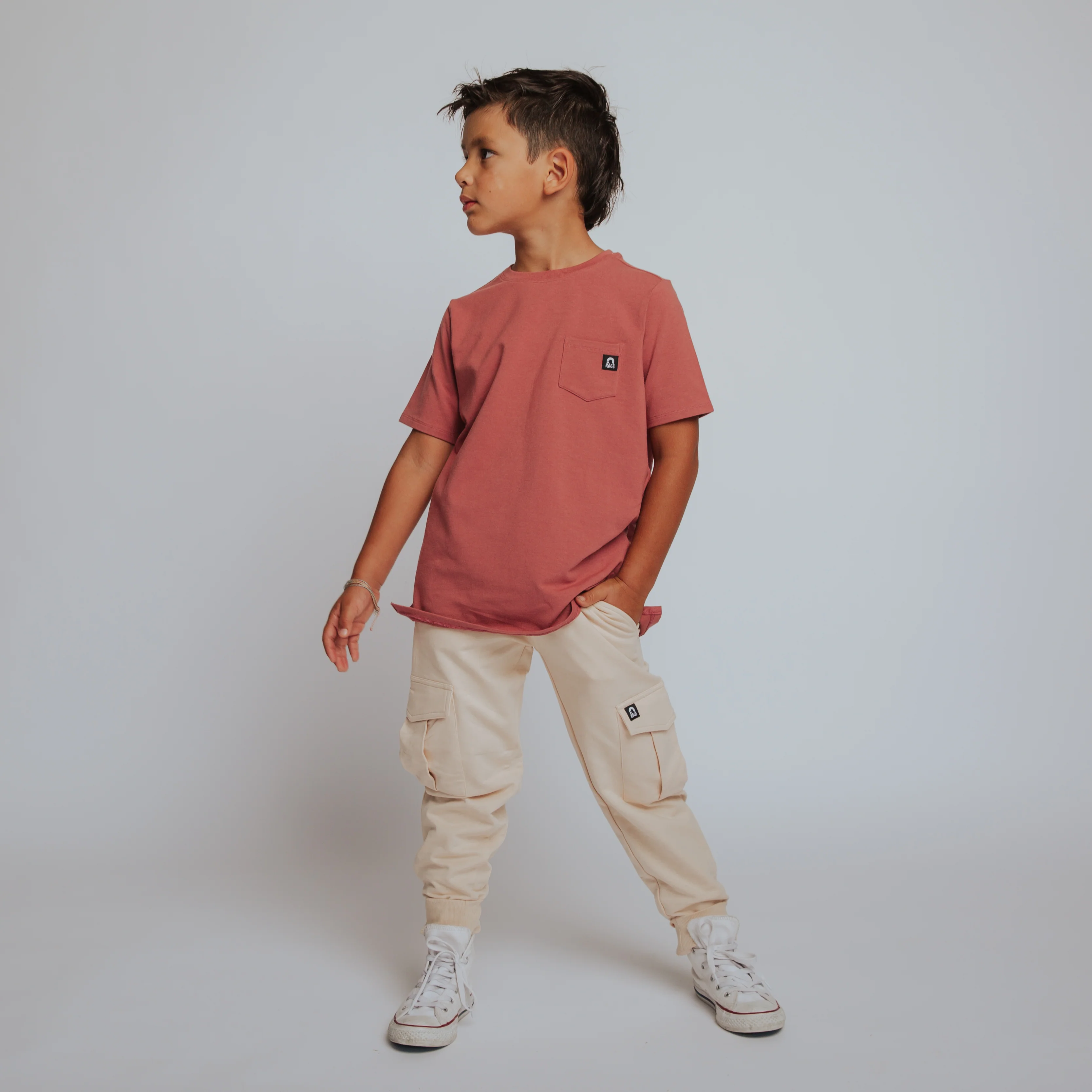 Essentials Short Sleeve Tee - Faded Rose - Image 7