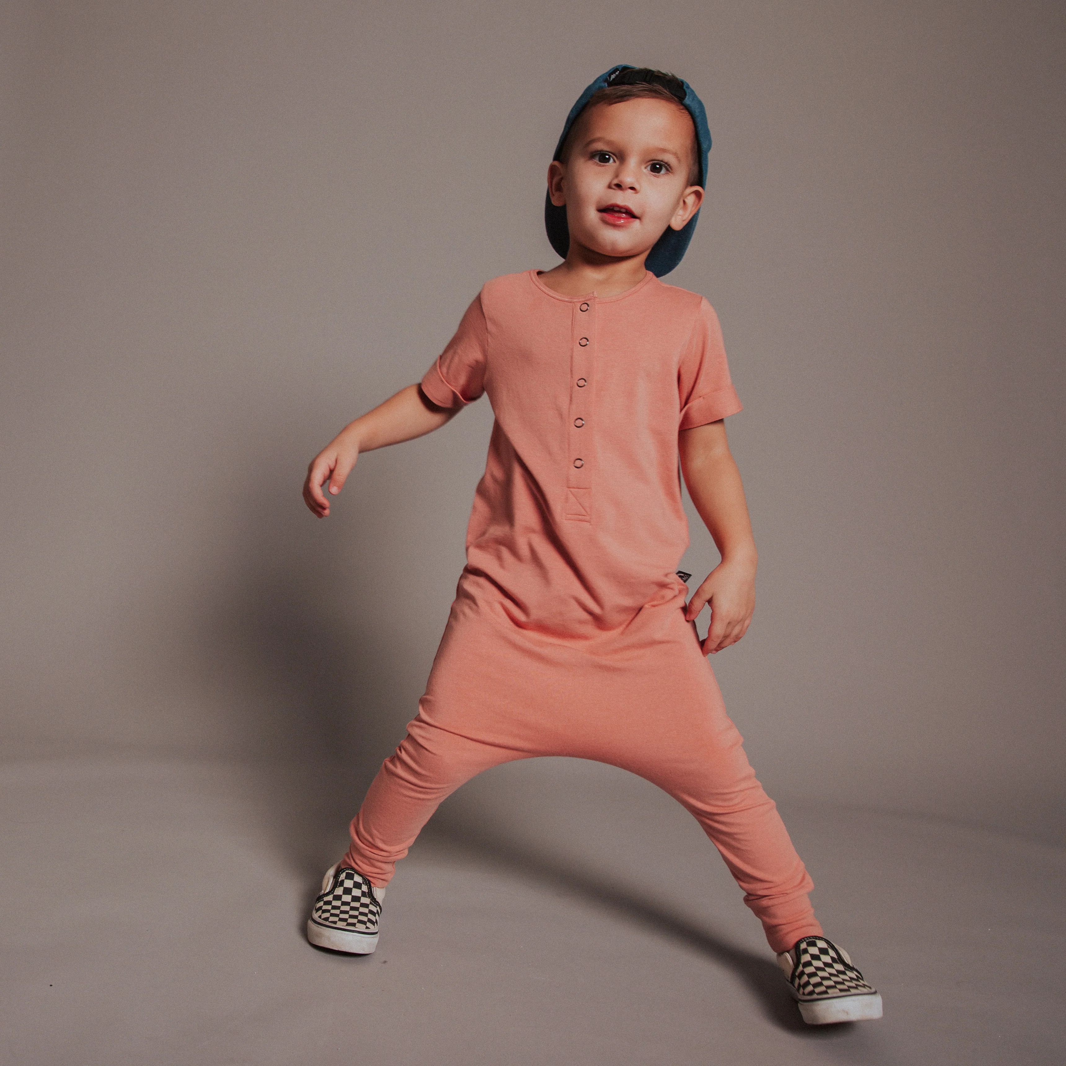 Essentials Rag Romper - 'Dusty Rose'