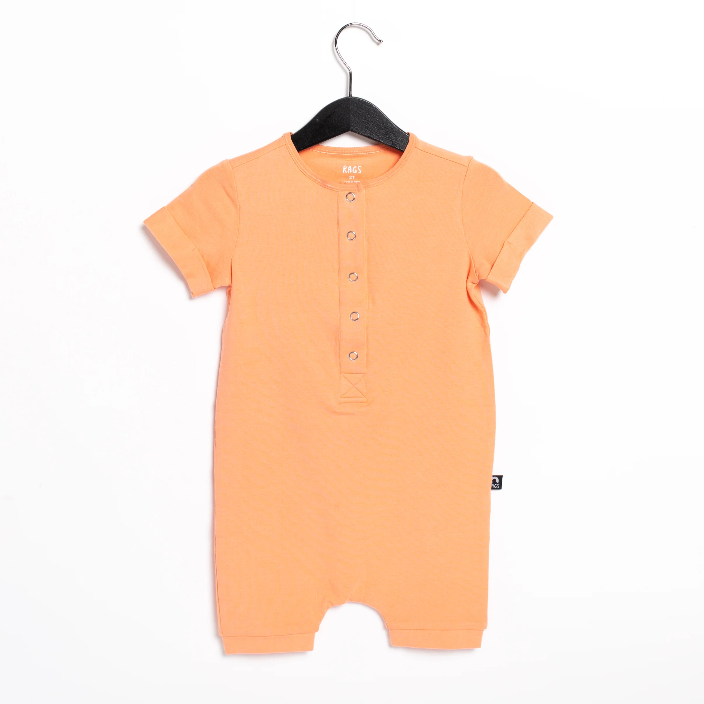 Essentials Rag Romper - 'Light Coral' - Image 3
