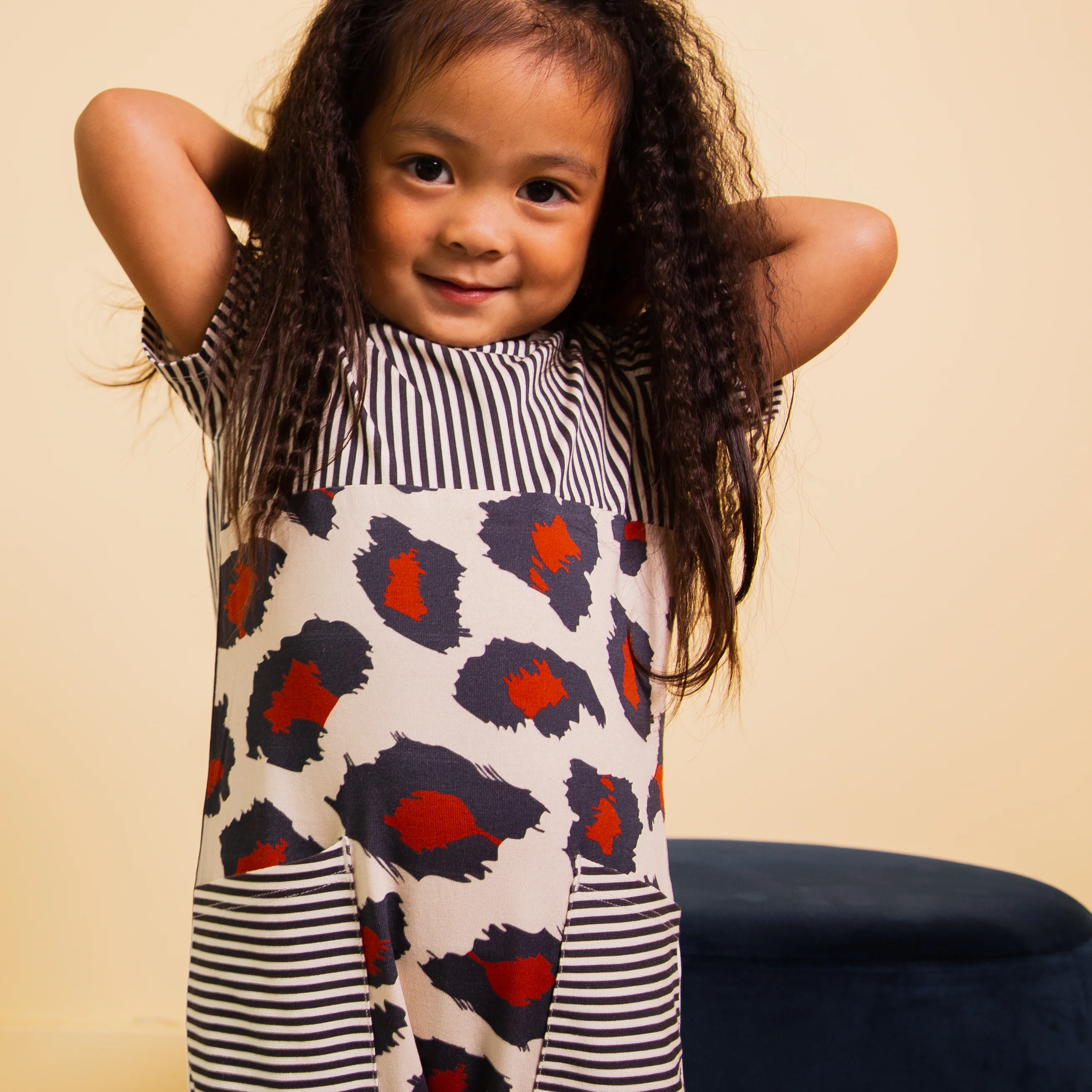 Rag Romper - 'Big Leopard' - Natural - Image 5