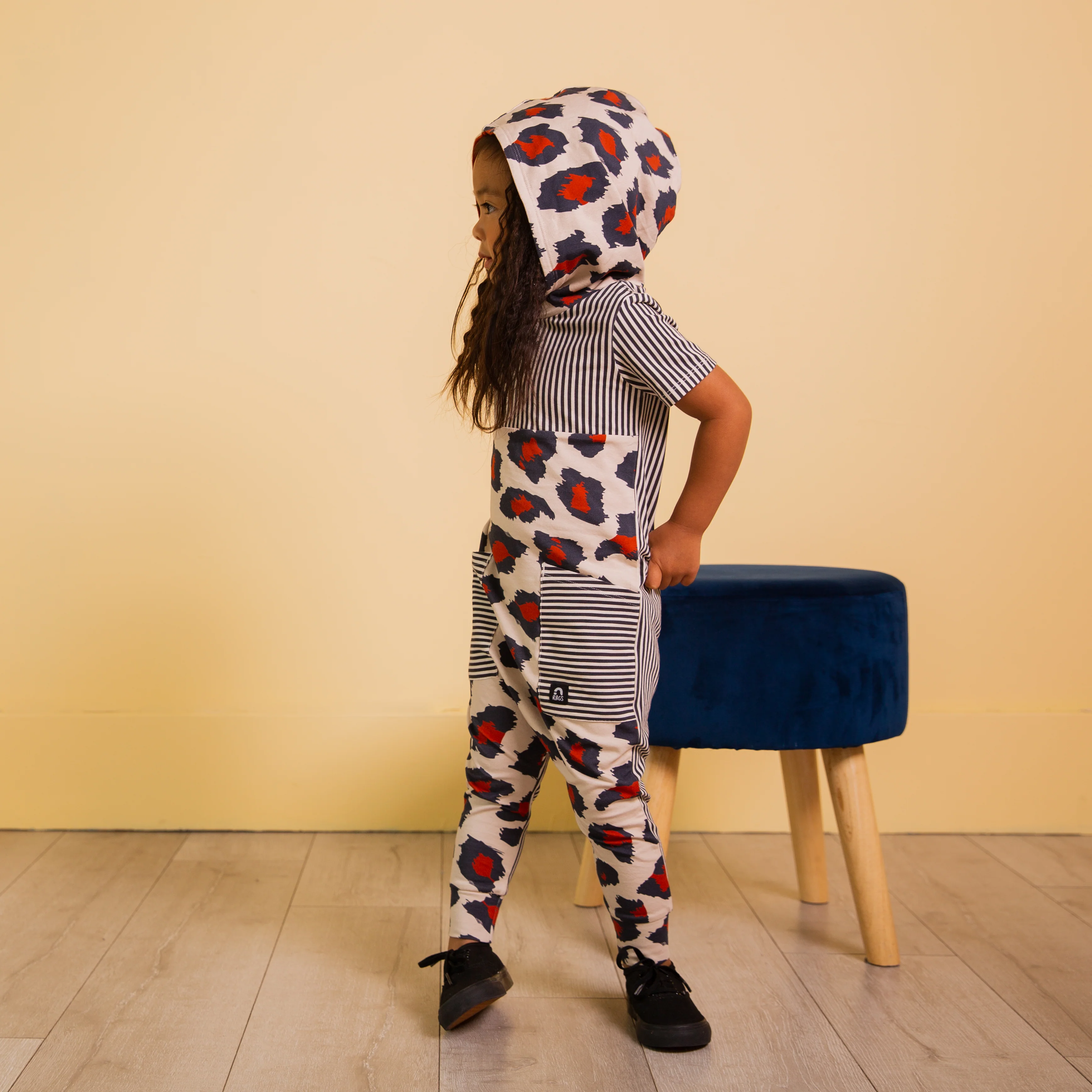 Rag Romper - 'Big Leopard' - Natural - Image 6