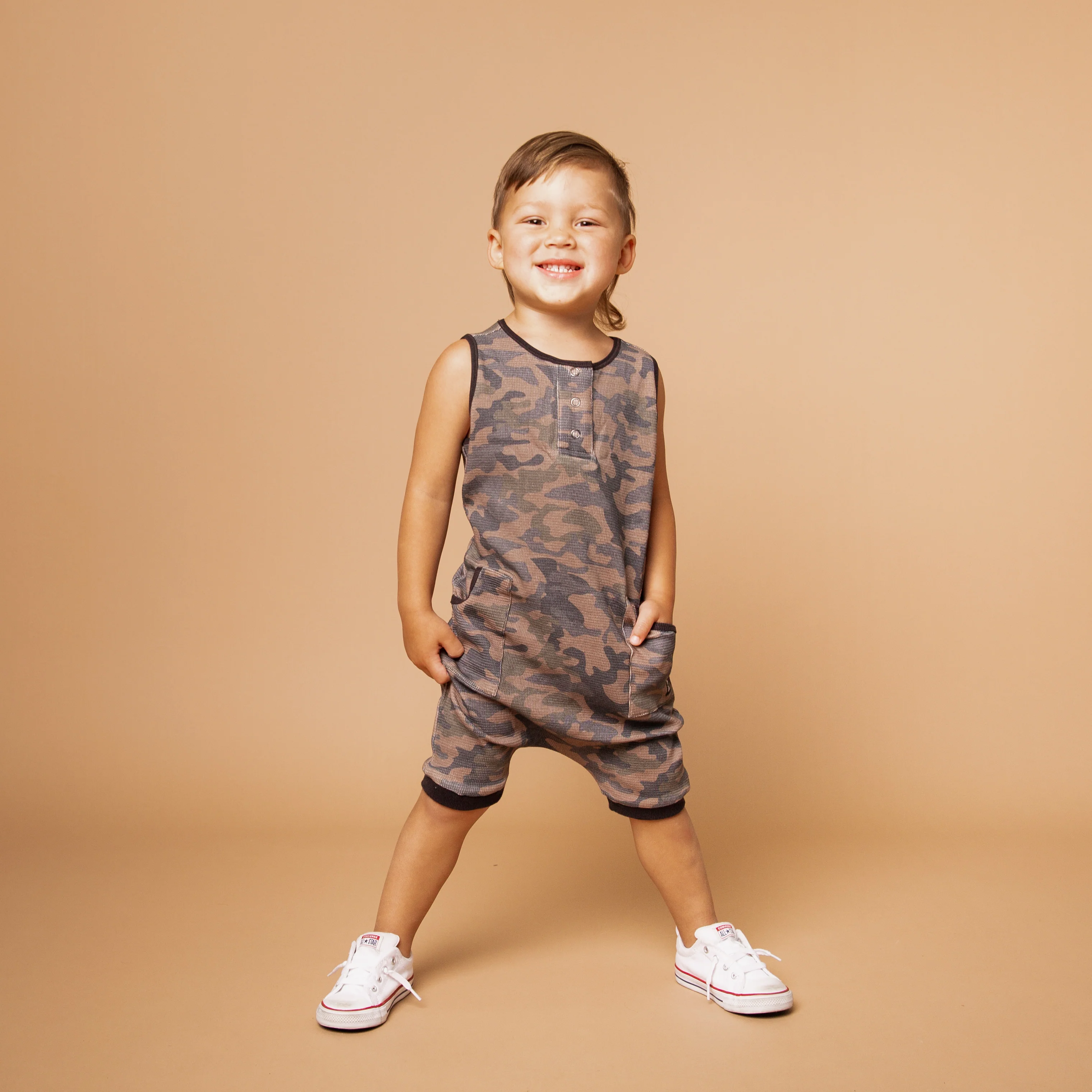 Rag Romper - Camo Waffle - Image 2