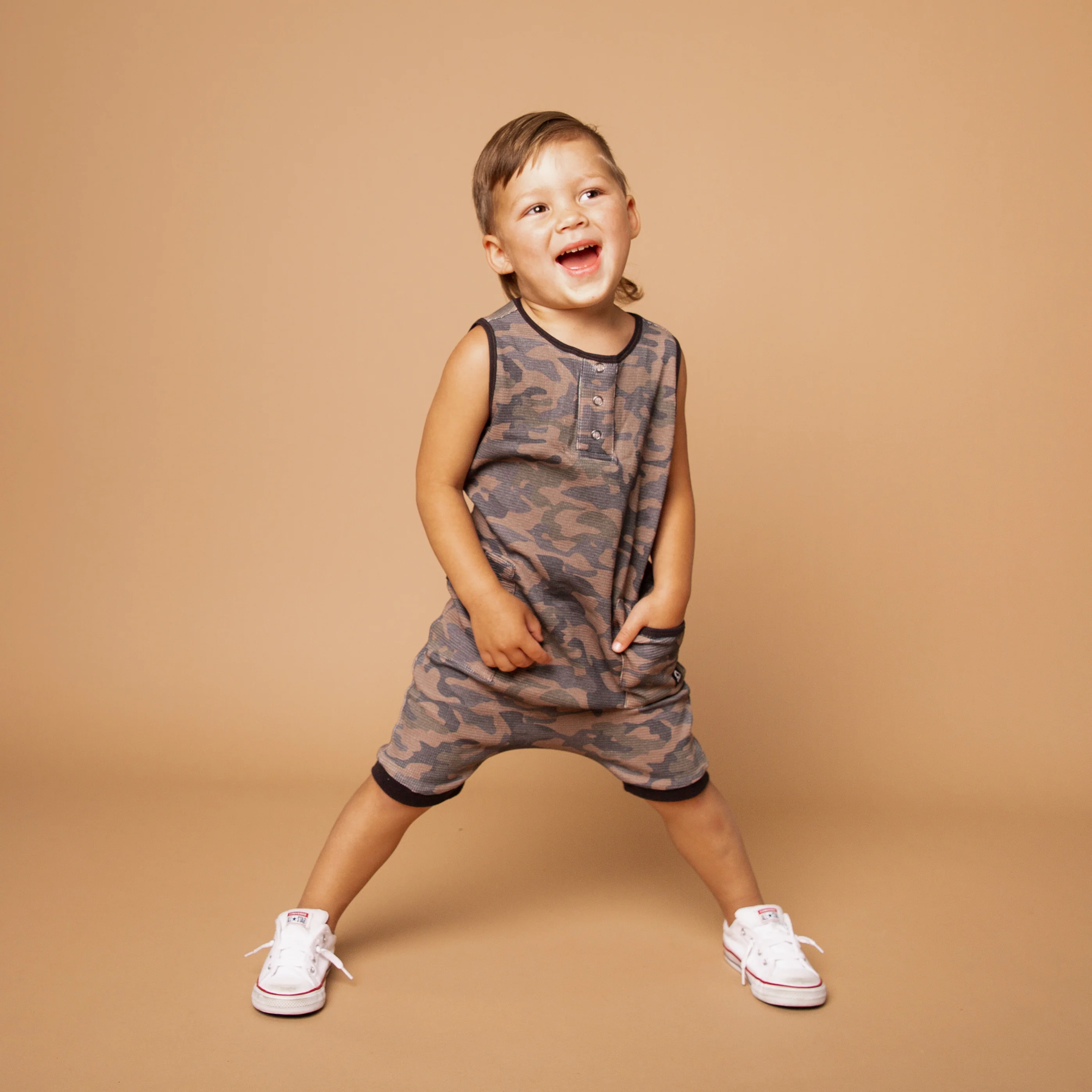 Rag Romper - Camo Waffle - Image 3