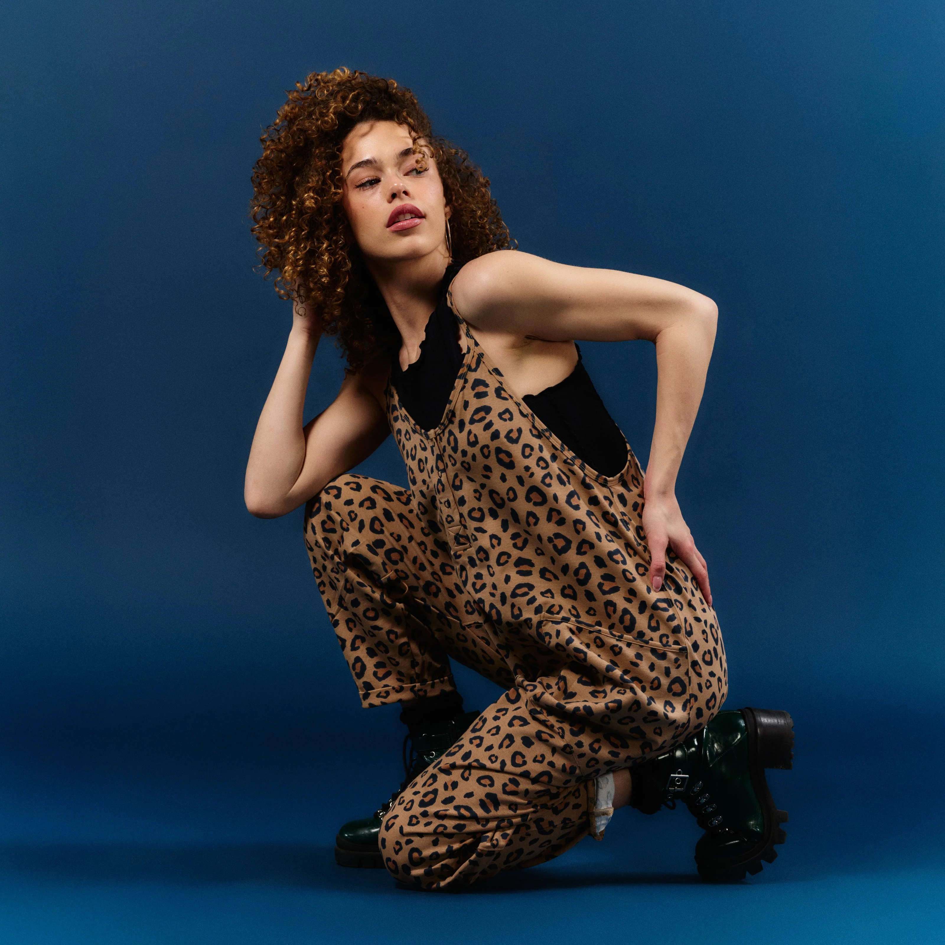 Women's Tank Romper - Leopard - Image 3