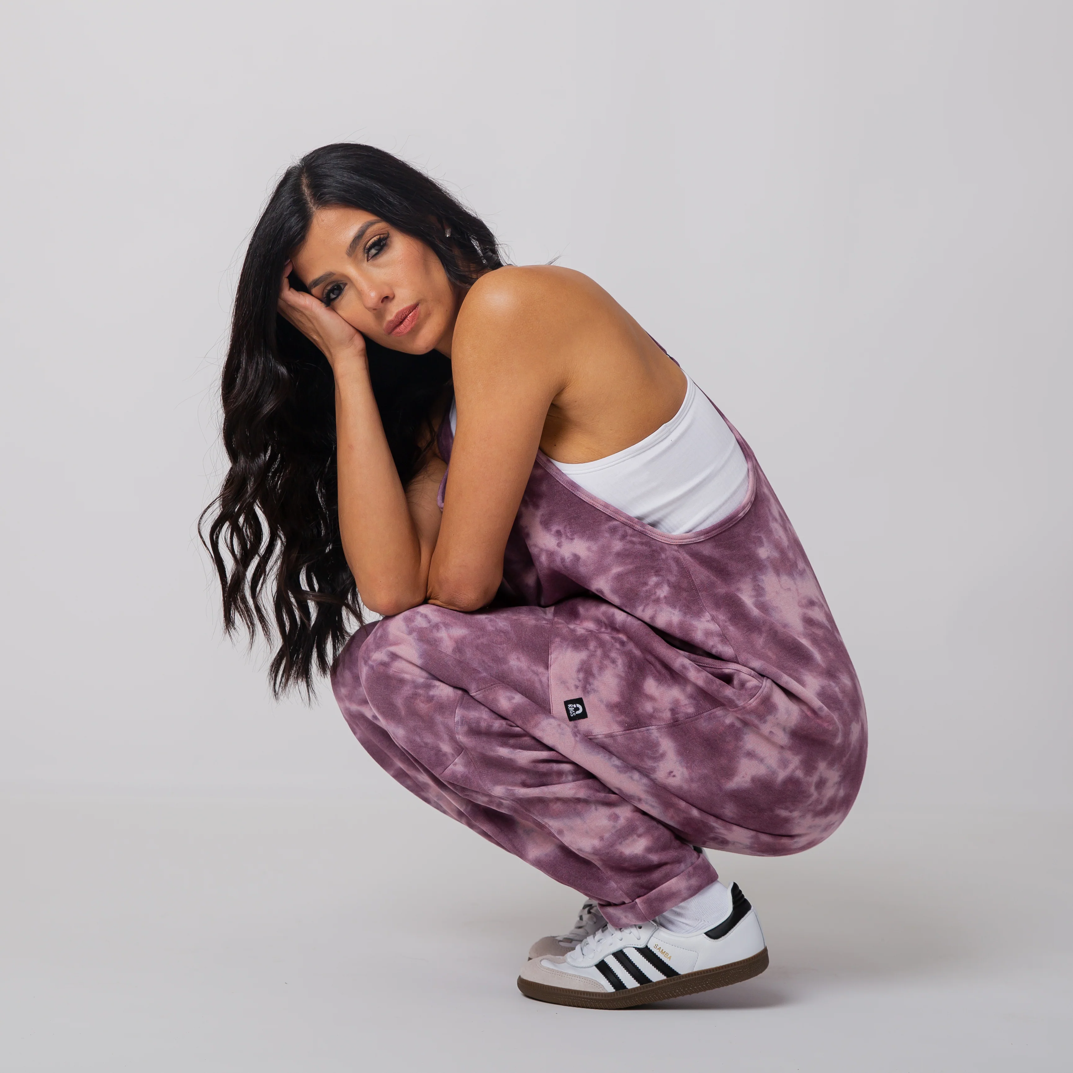 Women's Tank Romper - Purple Tie Dye - Image 5